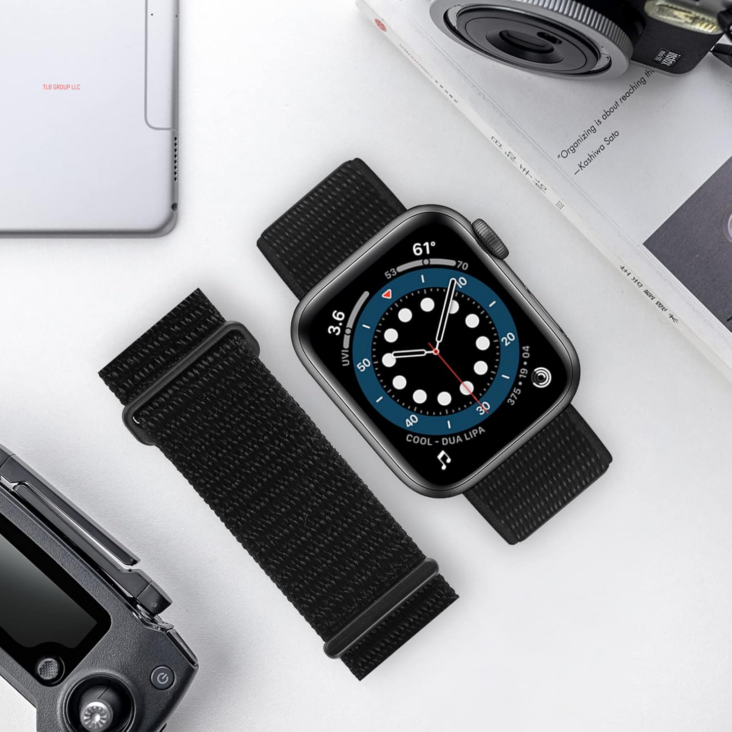 6 Pack Sport Loop Band Compatible with Apple Watch 38Mm 40Mm 41Mm 42Mm 44Mm 45Mm 46Mm 49Mm for Iwatch Ultra Series 10 9 8 7 6 5 SE 4 3 2 1 Strap Nylon Women Men Stretchy Braided Wristband Breathable