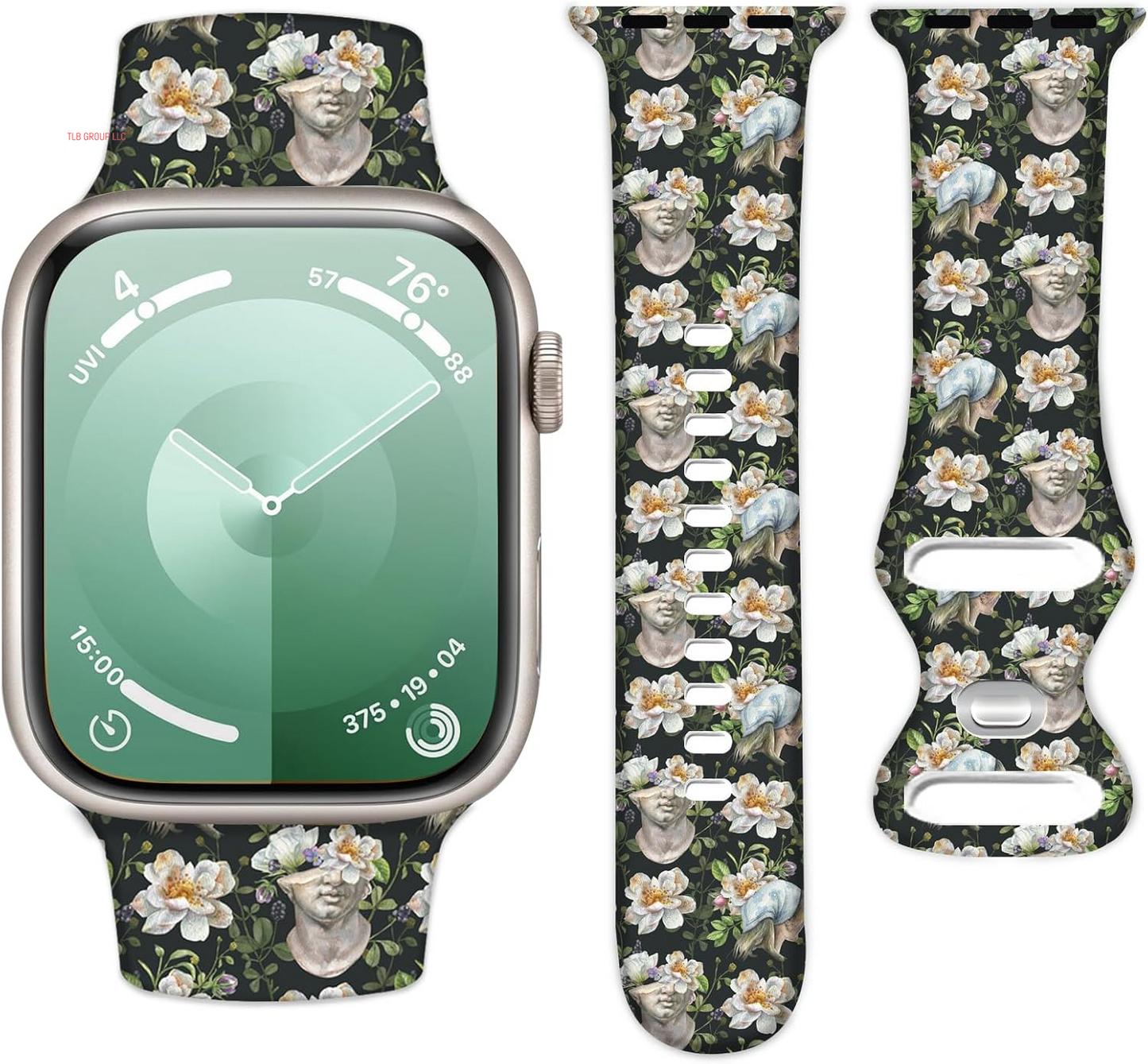 Silicone Watch Band Compatible with Apple Watch 38Mm 40Mm 41Mm, Soft Adjustable Waterproof Strap for Women and Men,Cute Fadeless Pattern for Iwatch Series 10 9 8 7 6 5 4 3 2 1 SE Ultra 2/1