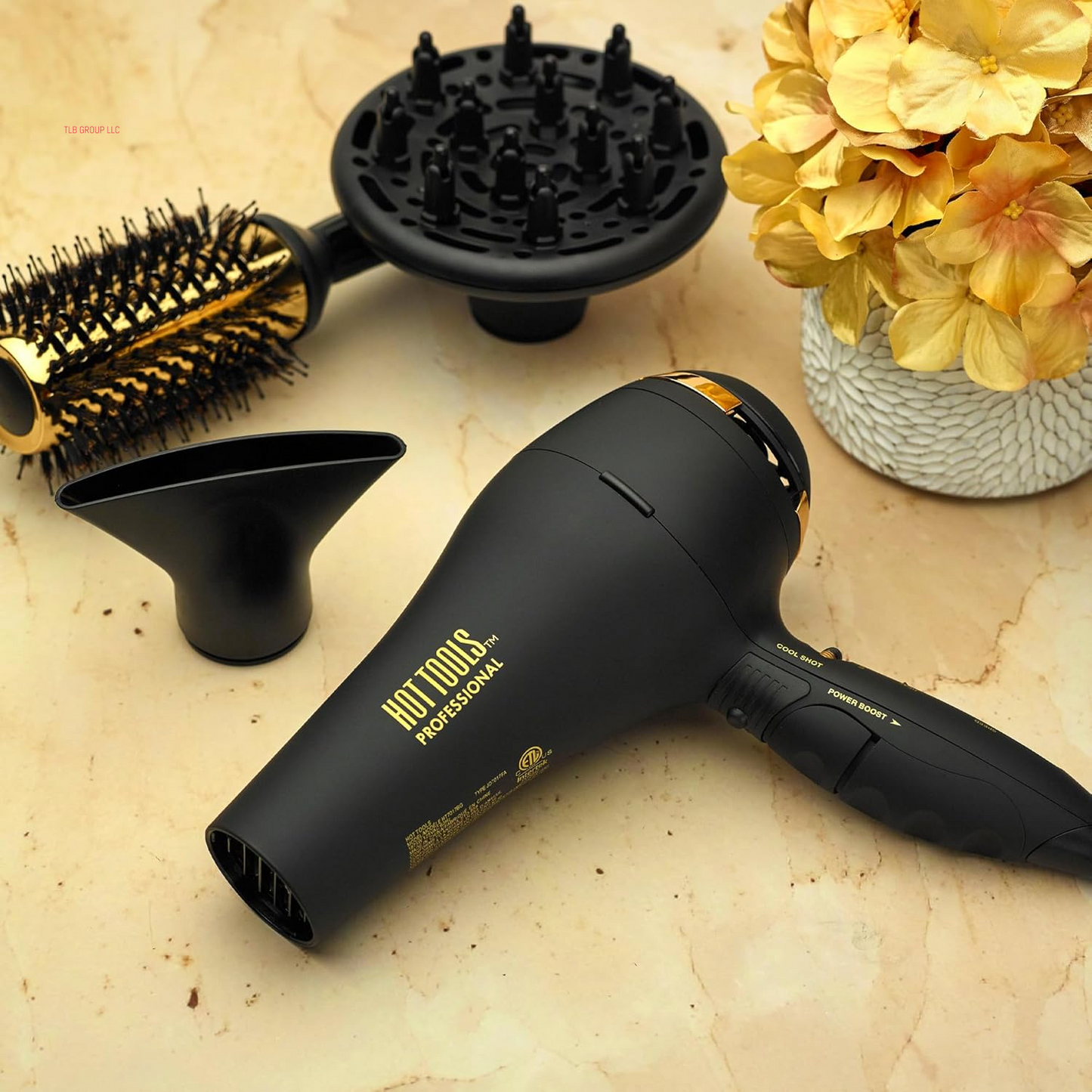 Pro Artist Black Gold 2100 Turbo Ceramic + Ionic Hair Dryer | Fast Dry, Lightweight