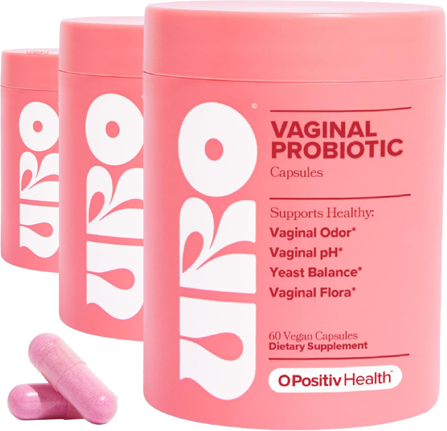 URO Vaginal Probiotics for Women Ph Balance with Prebiotics & Lactobacillus Probiotic Blend - Vaginal Health Supplement - Promote Healthy Vaginal Odor & Vaginal Flora, 60 Count (Pack of 1)