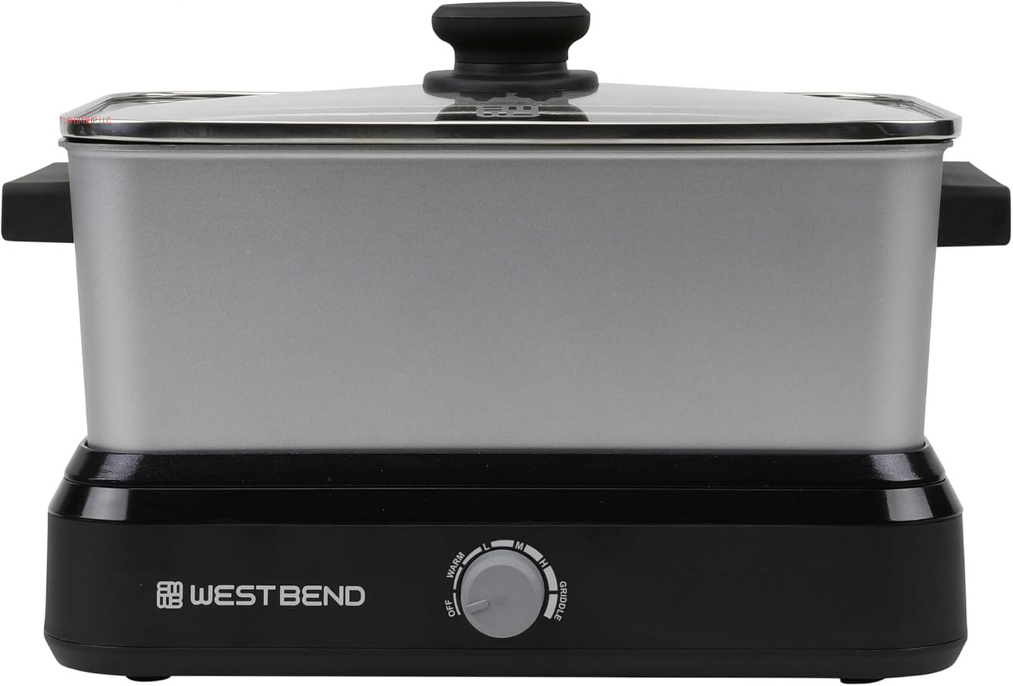 87905 Slow Cooker Large Capacity Non-Stick Vessel with Variable Temperature Control Includes Travel Lid and Thermal Carrying Case, 5-Quart, Silver TRUCK DRIVER