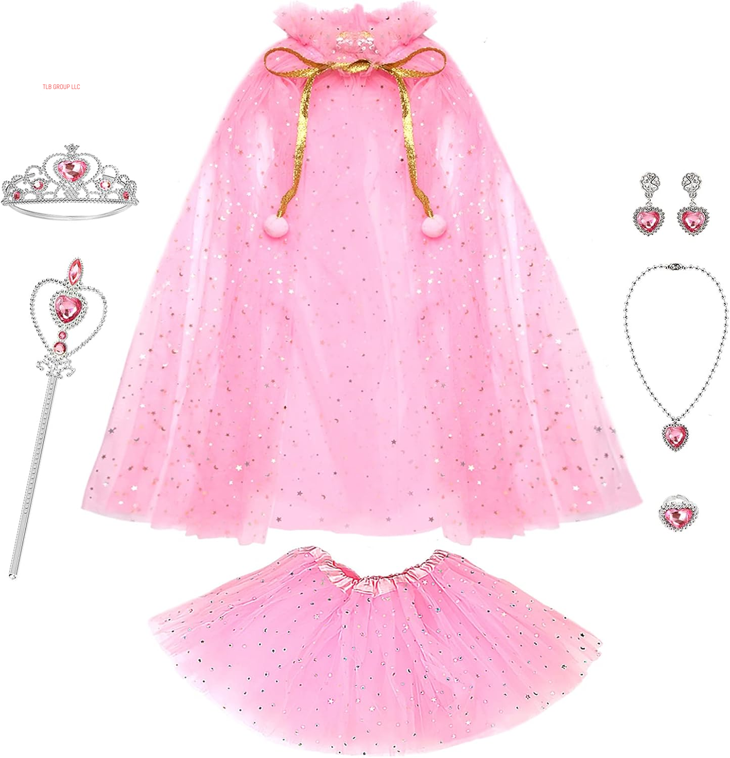 Princess Dresses for Girls 4-6,Princess Dress up Clothes Cape Skirt Toys for Girls,Easter Birthday Gift for Girl 3-6