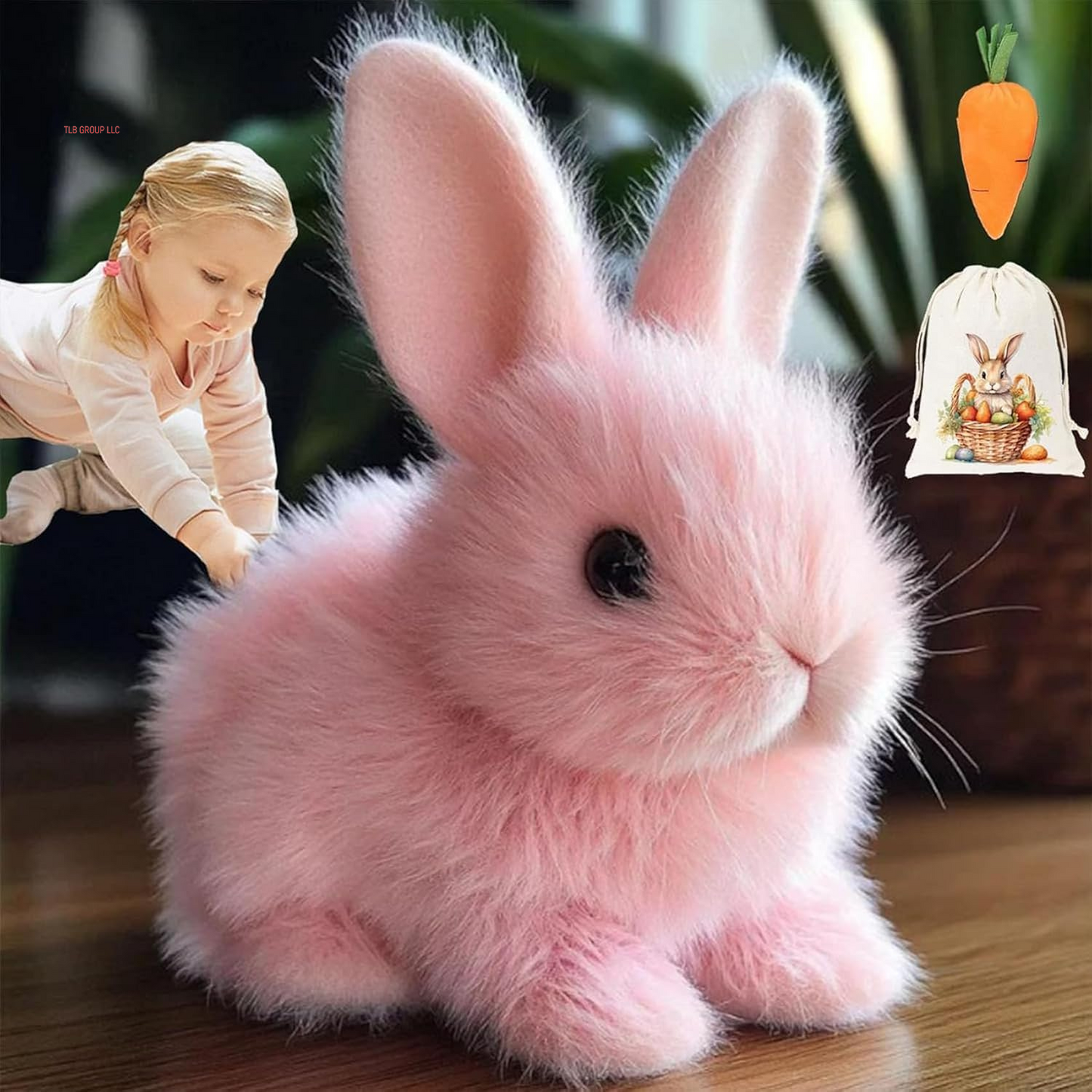 2025 New Bunny - Easter My Realistic Bunny Toy, Interactive Bunny Realistic Bunny - Jumping, Twitching, and Shaking Ears,Realistic Bunny Toys (Brown)