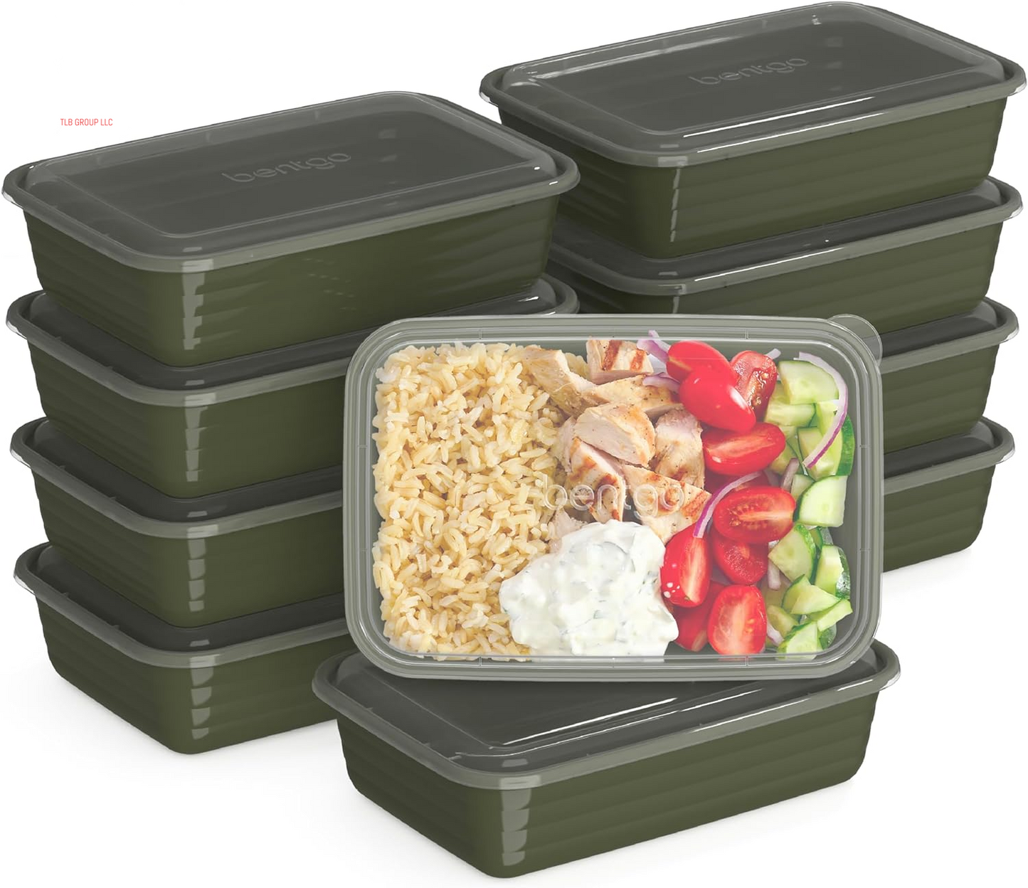 20-Piece Lightweight, Durable, Reusable Bpa-Free 1-Compartment Containers - Microwave, Freezer, Dishwasher Safe - Mint