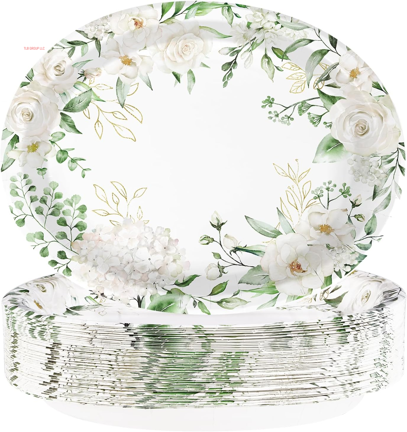 50Pcs Easter Oval Paper Plates 10" X 12" Large Disposable Heavy Duty Color Easter Buffalo Plaid Checkered Paper Platters Spring Rainbow Dessert Plates for Holiday Dinner Birthday Party Supplies