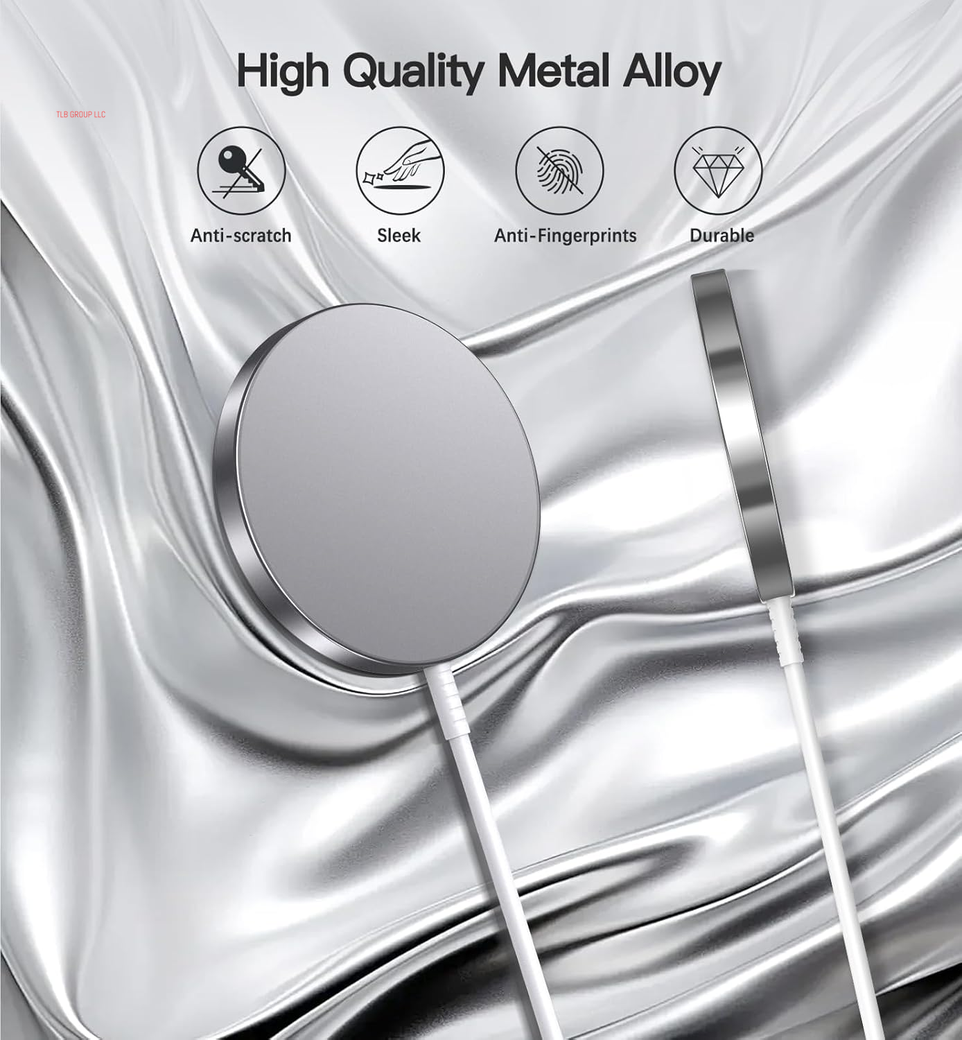 Magnetic Wireless Charger 15W Fast Mag Safe Charger for Cell Phone 16 Pro Max/16 Pro/16 Plus/16/15/14/13/12 Series 2 Pack Charging Pad for Airpods 3/2/Pro 2/Pro Mag-Safe Original Replacement