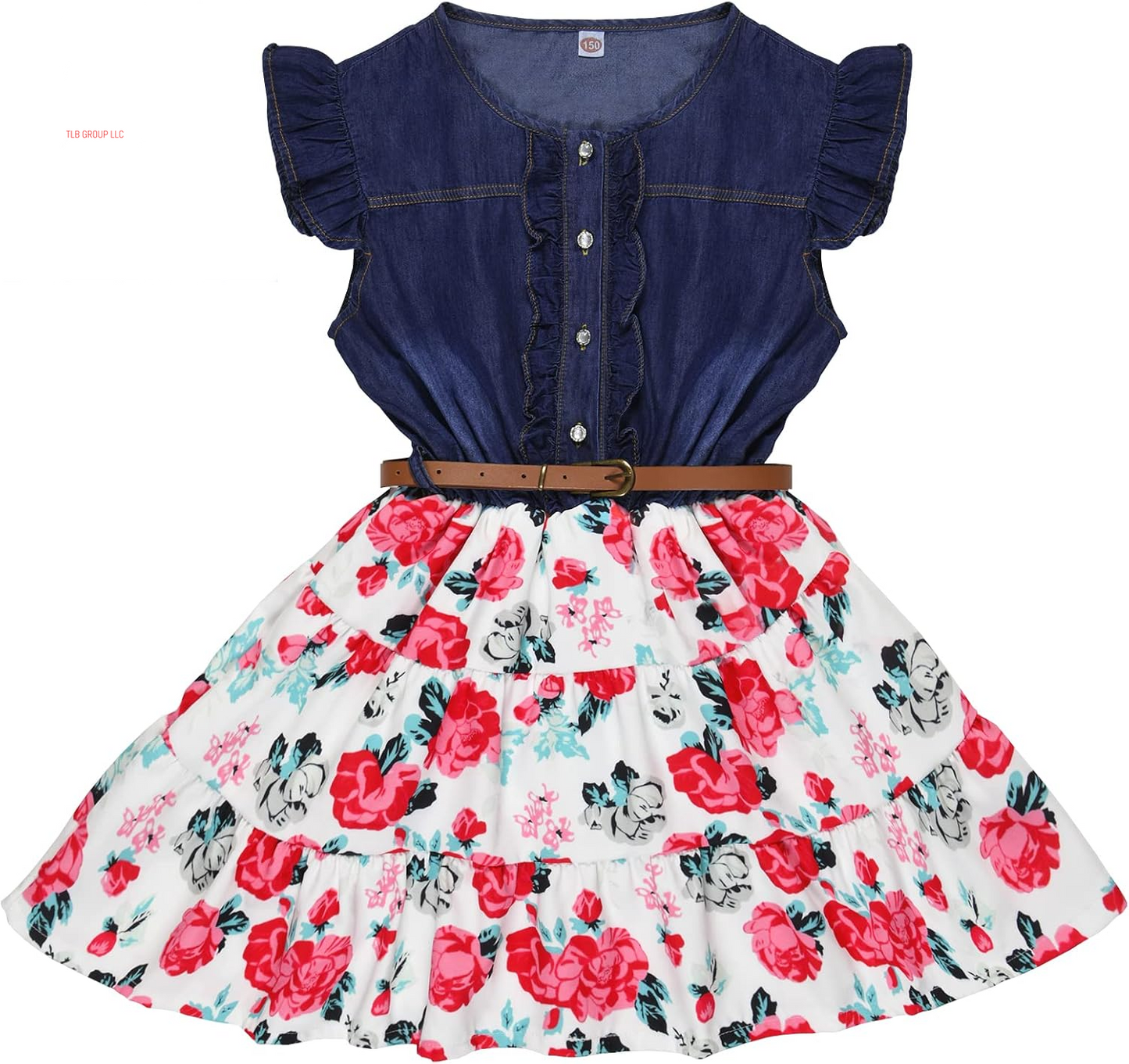 Western Dress Girls, Denim Tops Flower Girl Dress, Princess Dresses for Girls, Party Dresses for Girls 3-14 Years