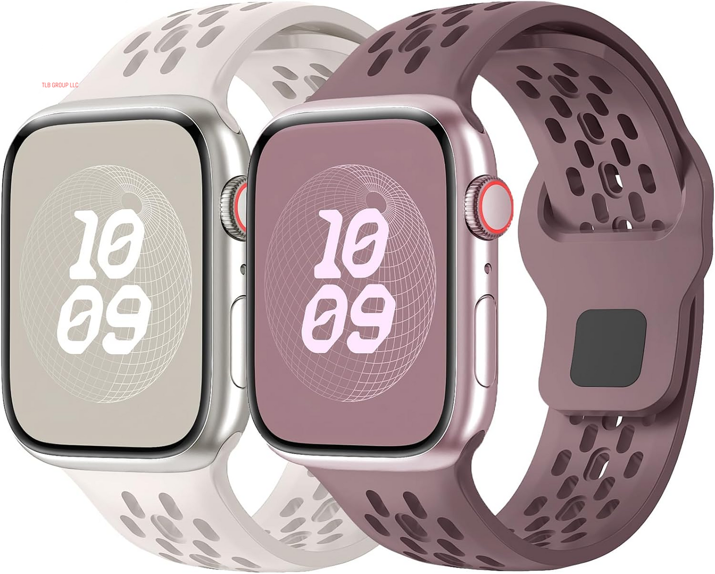 Sport Band for Apple Watch Band 44Mm 45Mm 46Mm Ultra 49Mm 40Mm 41Mm 38Mm 42Mm for Men Women,Silicone Breathable Replacement Strap for Apple Watch Ultra 2,Nike+,Series 10 9 8 7 6 5 4 3 Se,Iwatch Bands