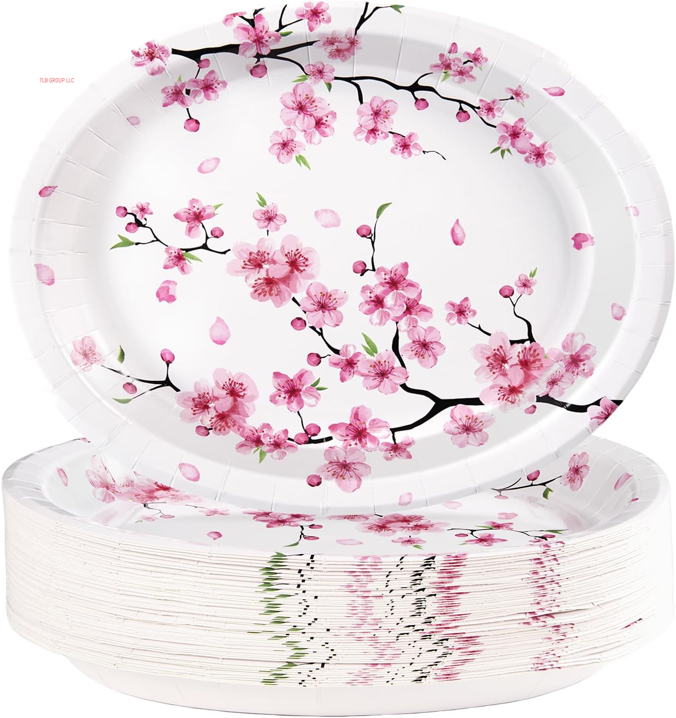 50Pcs Easter Oval Paper Plates 10" X 12" Large Disposable Heavy Duty Color Easter Buffalo Plaid Checkered Paper Platters Spring Rainbow Dessert Plates for Holiday Dinner Birthday Party Supplies