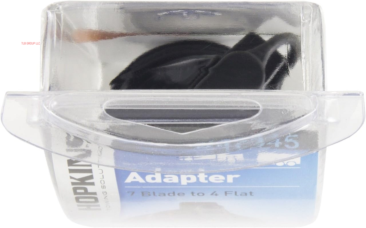 Hopkins 7 Blade to 4 Wire Flat Vehicle to Trailer Connector Adapter Plug, Universal Fit for Vehicles with 7 Blade Adapters (47345)