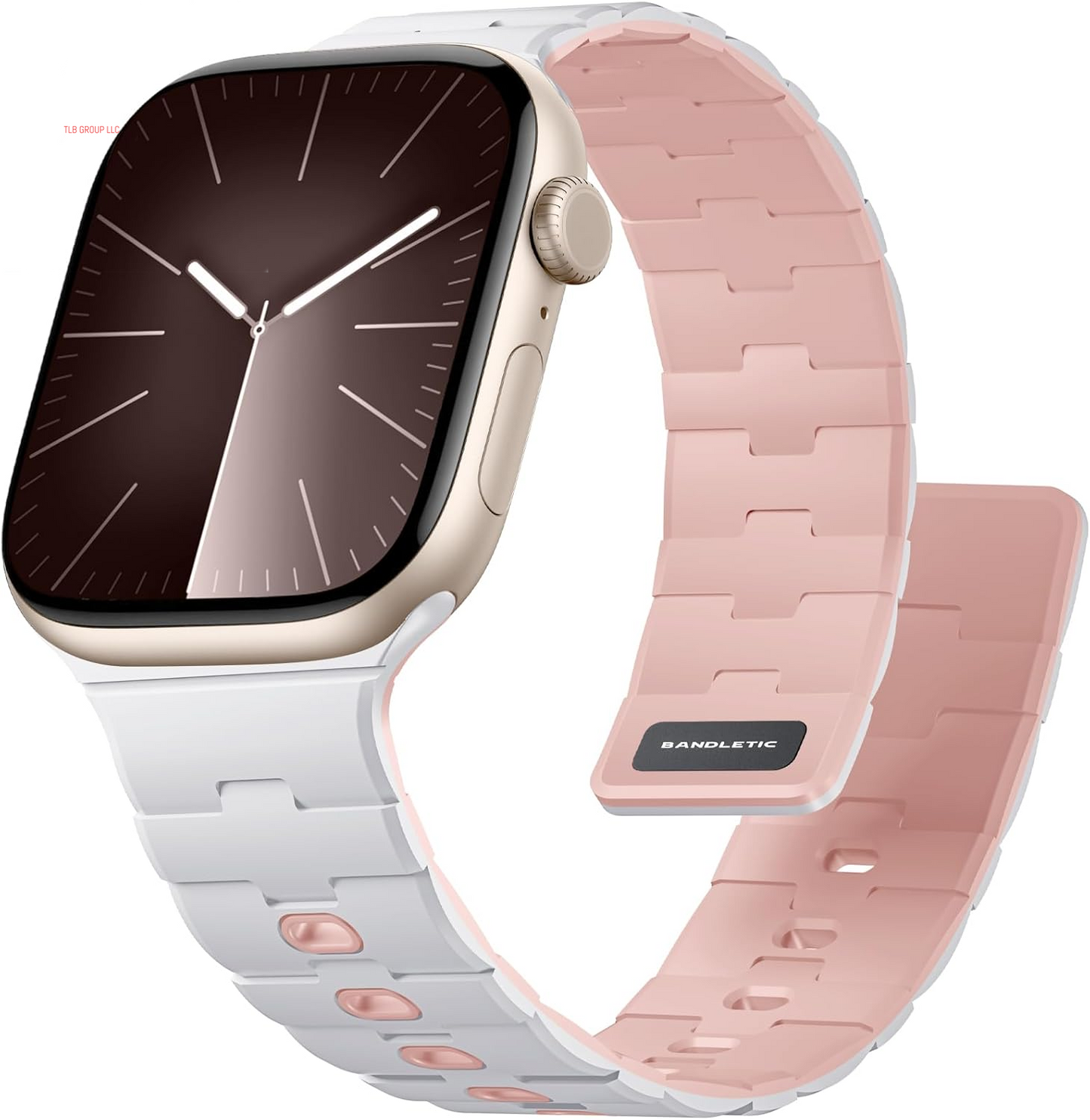 Magnetic Watchband Compatible with Apple Watch Bands for Men 45Mm 44Mm 46Mm 49Mm 42Mm Women, Soft Silicone Sport Strap for Iwatch Band Series 10 Ultra 2 SE 9 8 7 6 5 4, A-Starlight