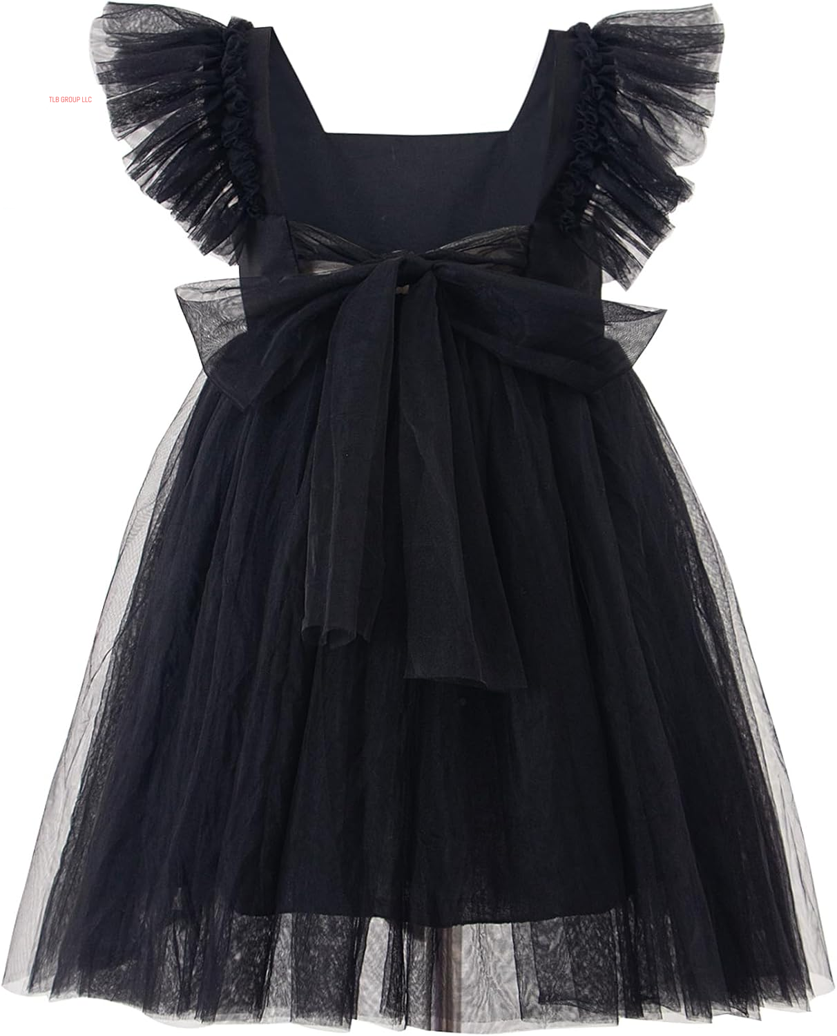 Toddler Girls Vintage Party Dress Ruffled Sleeve A-Line Tulle Flower Girl Dresses for Wedding,Birthday
