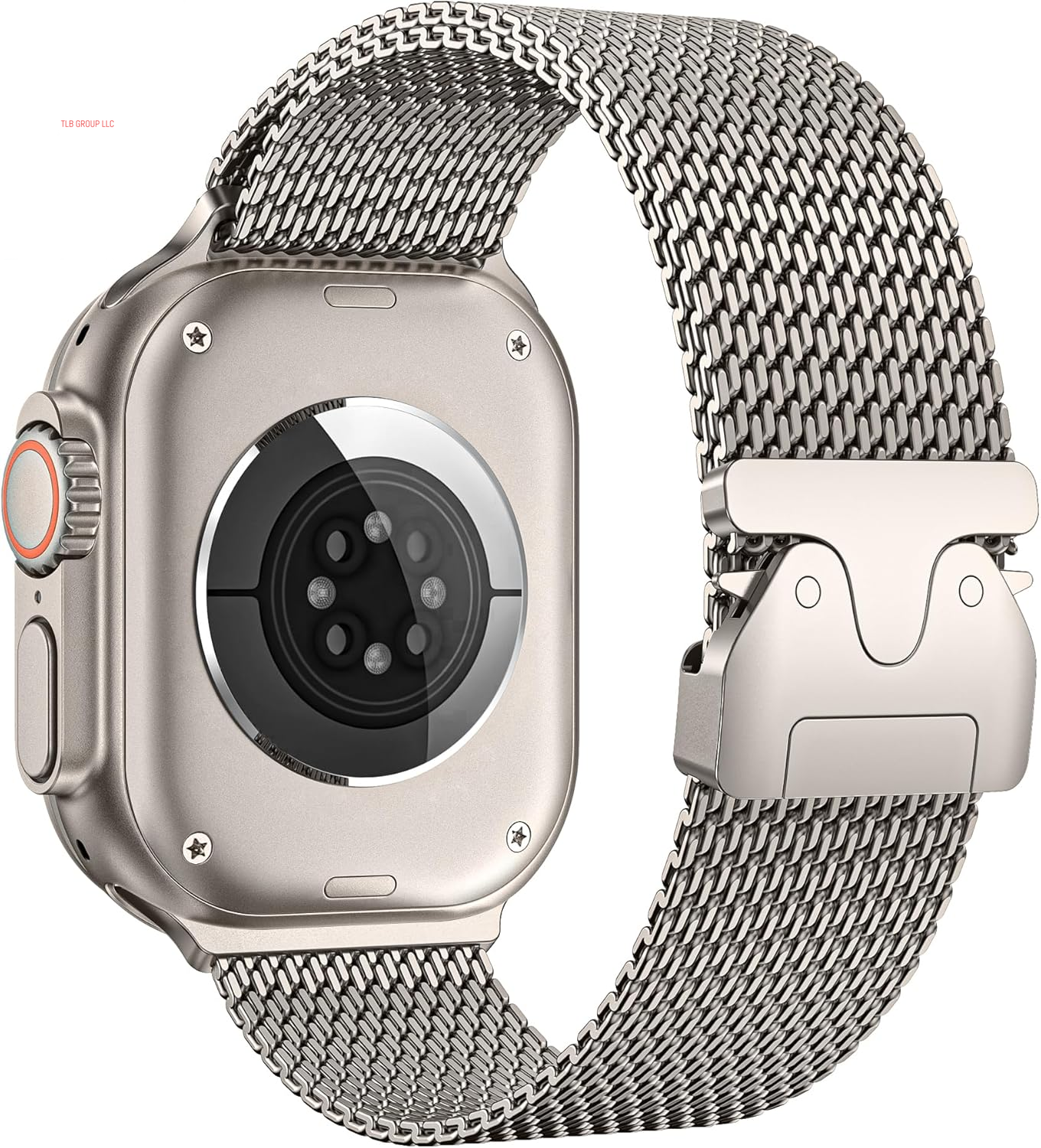 Milanese Mesh Loop Compatible with Apple Watch Bands 49Mm 46Mm 45Mm 44Mm 42Mm for Men Women, Stainless Steel Mesh Loop with Parachute-Style Buckle for Iwatch Ultra 2 Series 10 9 8 7 6 SE 5 4 3