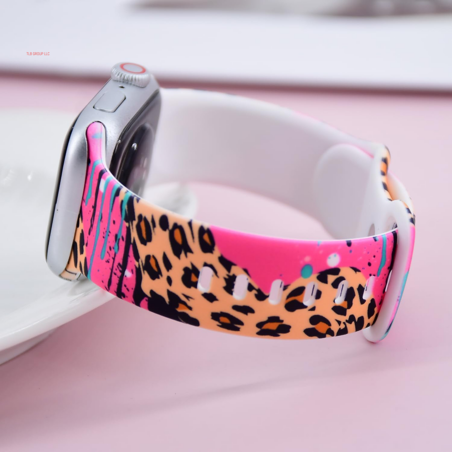 Cute Strap for Apple Watch Band 46Mm 45Mm 44Mm 49Mm, Brown Softer Leopard Print Silicone Bracelet for Iwatch Band Series 10/9/8/7/6/5/4/3/2/1/SE Ultra for Women Mother’S Day Gift
