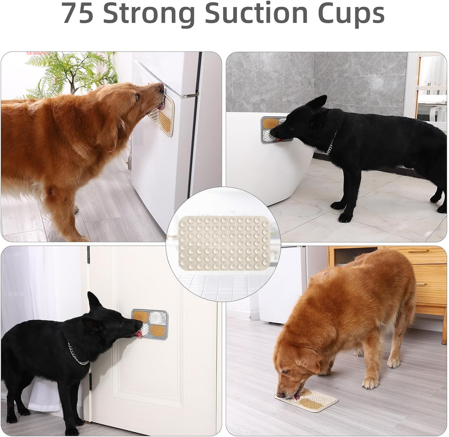2PCS Large Lick Mat for Dogs with Suction Cups, Slow Feeder Bowls, Cat Lick Mat for Anxiety Relief, Dog Toys to Keep Them Busy, Enrichment Toys for Bathing, Cat Licking Pad for Boredom