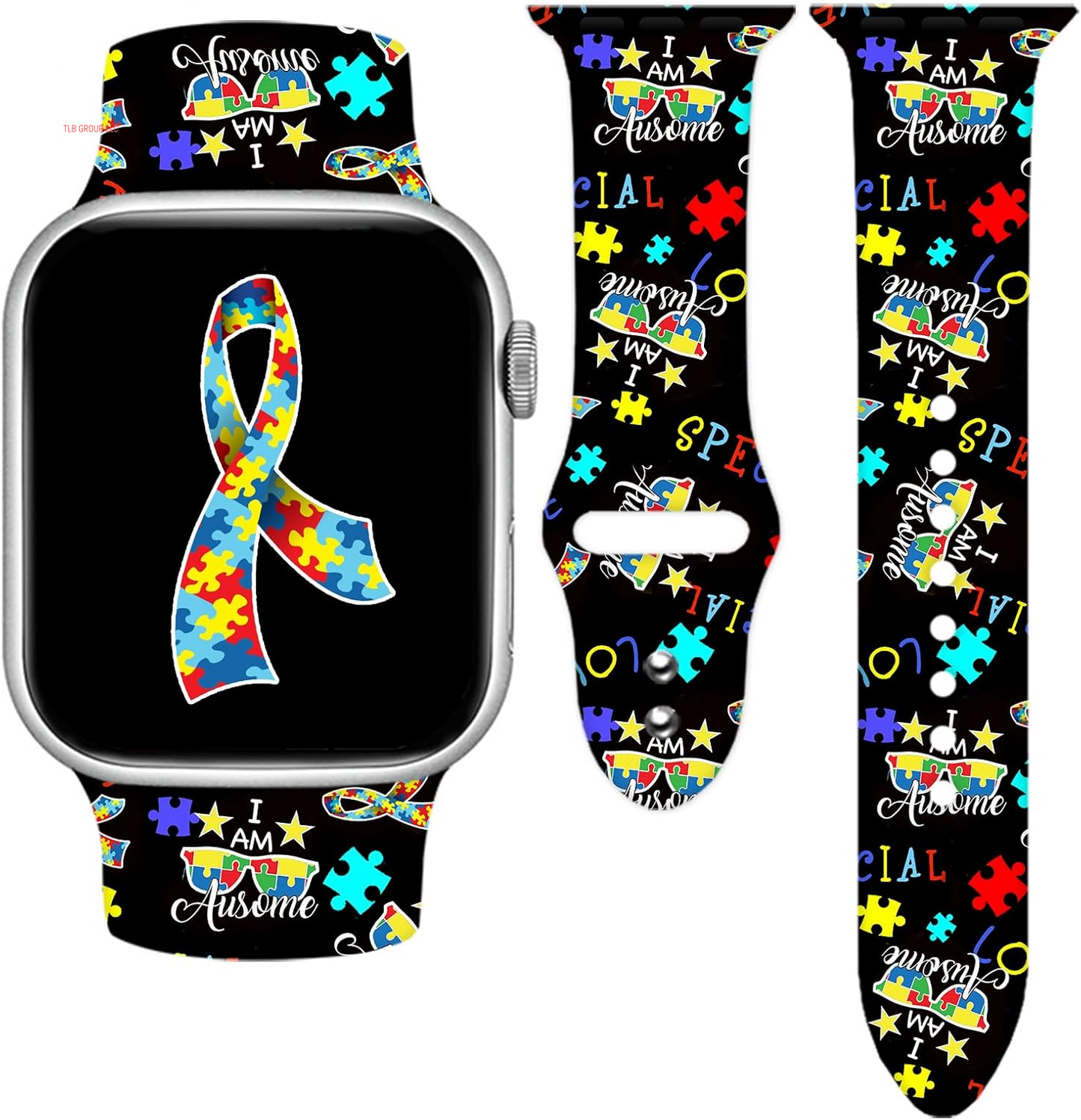 Holidays Watch Band Compatible with Apple Watch 38Mm 40Mm 41Mm 42Mm 44Mm 45Mm 49Mm for Women Men,Soft Silicone Replacement Sport Accessories Strap Replacement Wristband for Iwatch Series Ultra 9 8 7 6 5 4 3 2 1 SE