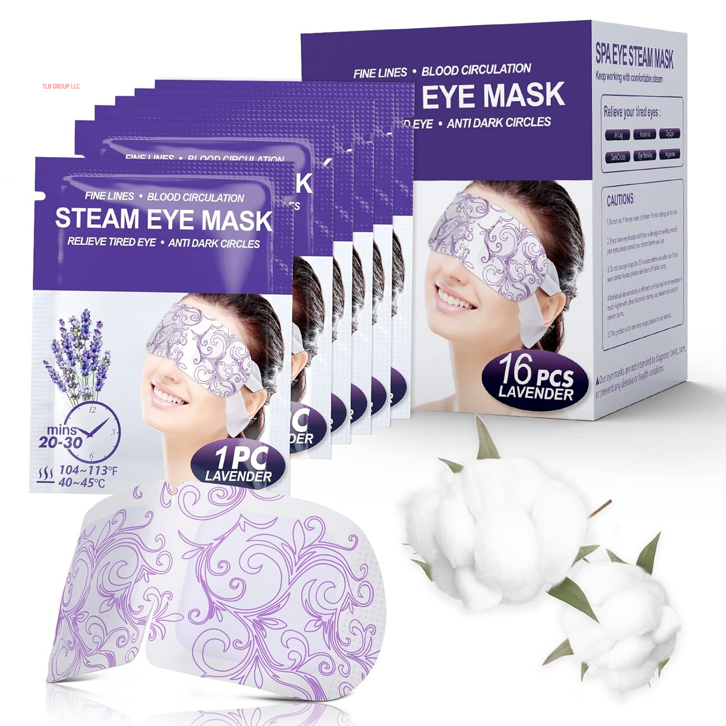 16 Packs Steam Eye Masks for Dry Eyes, SPA Warm Eye Mask, Relief Eye Fatigue Hot Sleep Eye Mask for Puffy Eyes Mask, Disposable Moist Heating Compress Pads for Sleeping, Christmas Gift, Unscented