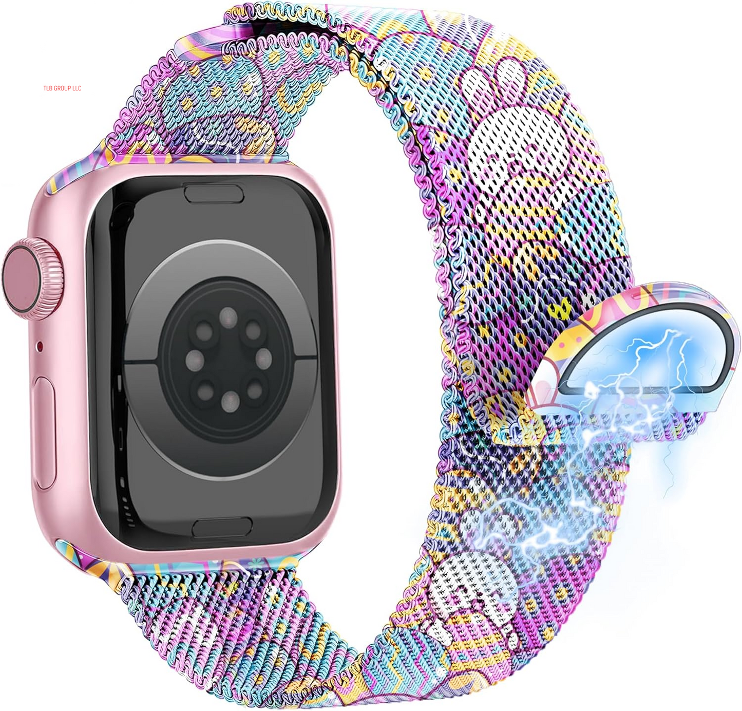Pride Rainbow Milanese Magnetic Band for Apple Watch Bands for Women 42Mm 41Mm 40Mm 38Mm, Cute Metal Rainbow Iwatch Bands for Women Pride Iphone Watch Bands Series 10 9 8 7 6 5 4 3 2 1 SE