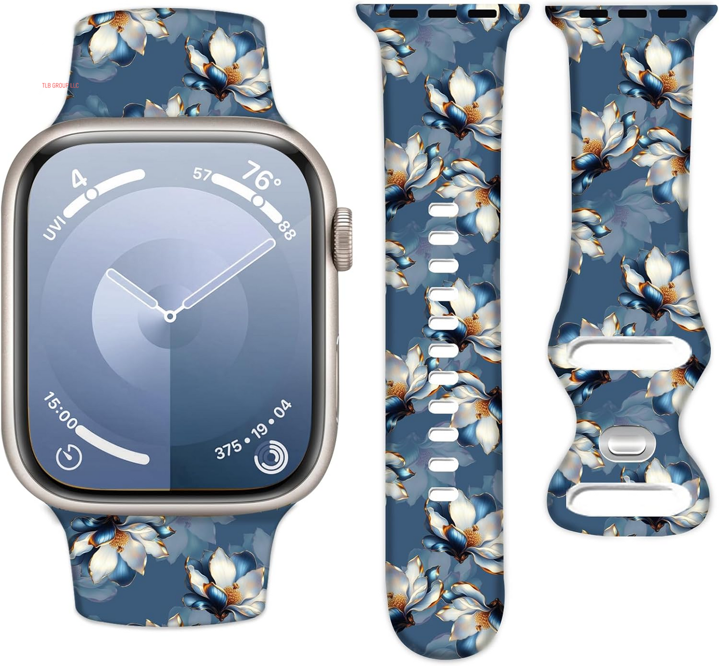 Silicone Watch Band Compatible with Apple Watch 38Mm 40Mm 41Mm, Soft Adjustable Waterproof Strap for Women and Men,Cute Fadeless Pattern for Iwatch Series 10 9 8 7 6 5 4 3 2 1 SE Ultra 2/1