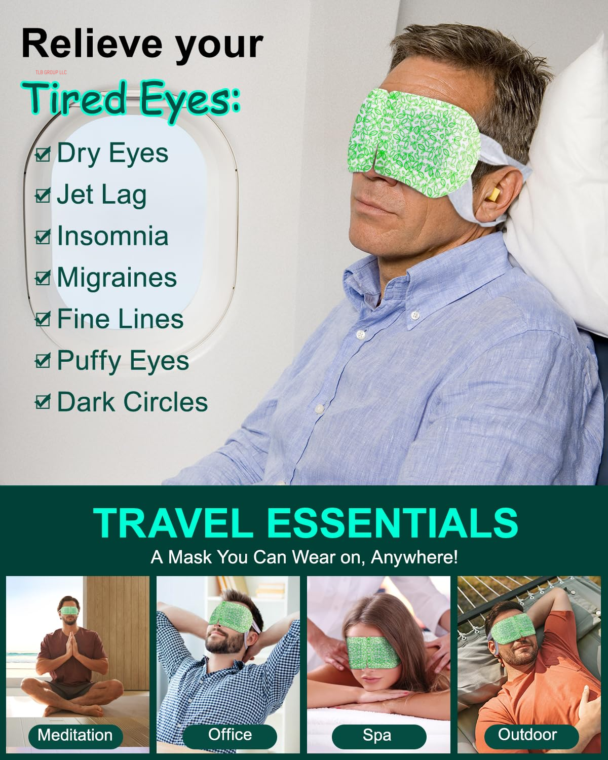 16 Packs Steam Eye Masks for Dry Eyes, SPA Warm Eye Mask, Relief Eye Fatigue Hot Sleep Eye Mask for Puffy Eyes Mask, Disposable Moist Heating Compress Pads for Sleeping, Christmas Gift, Unscented