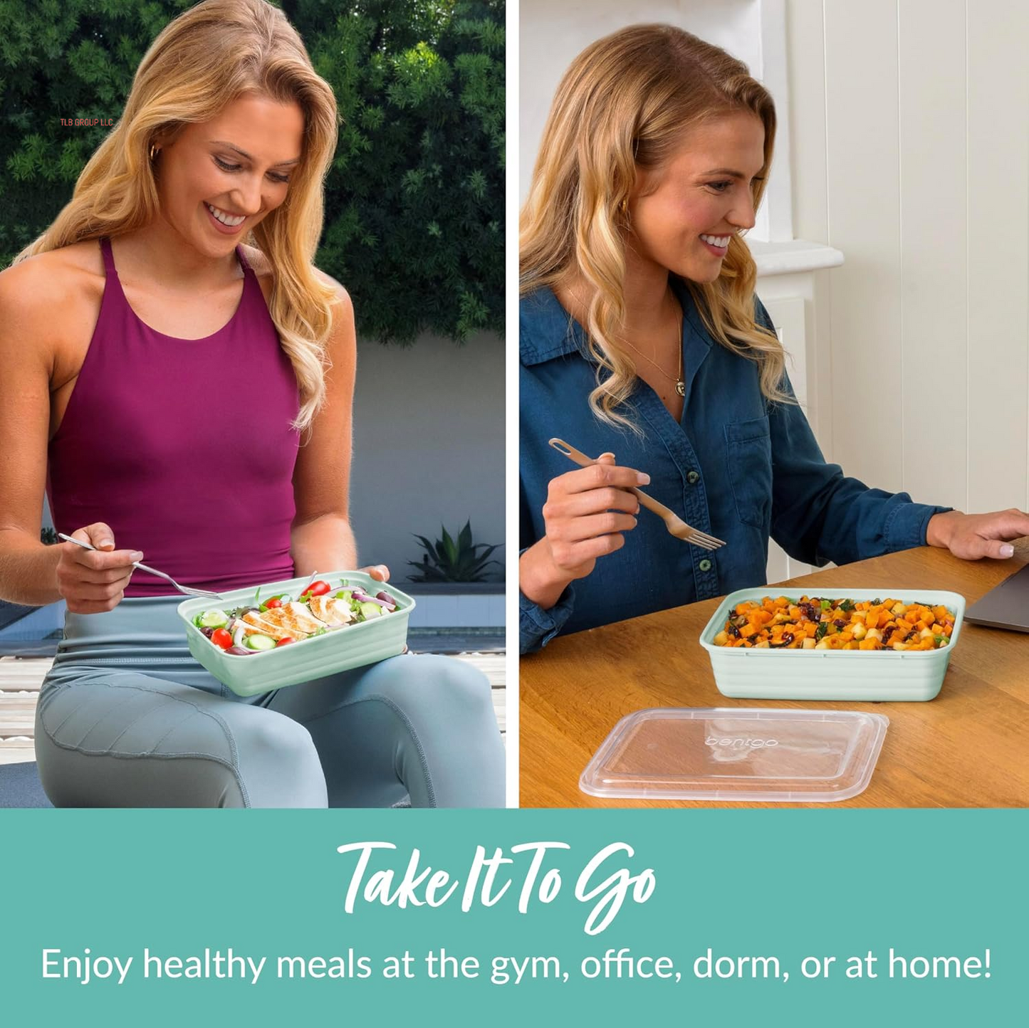 20-Piece Lightweight, Durable, Reusable Bpa-Free 1-Compartment Containers - Microwave, Freezer, Dishwasher Safe - Mint