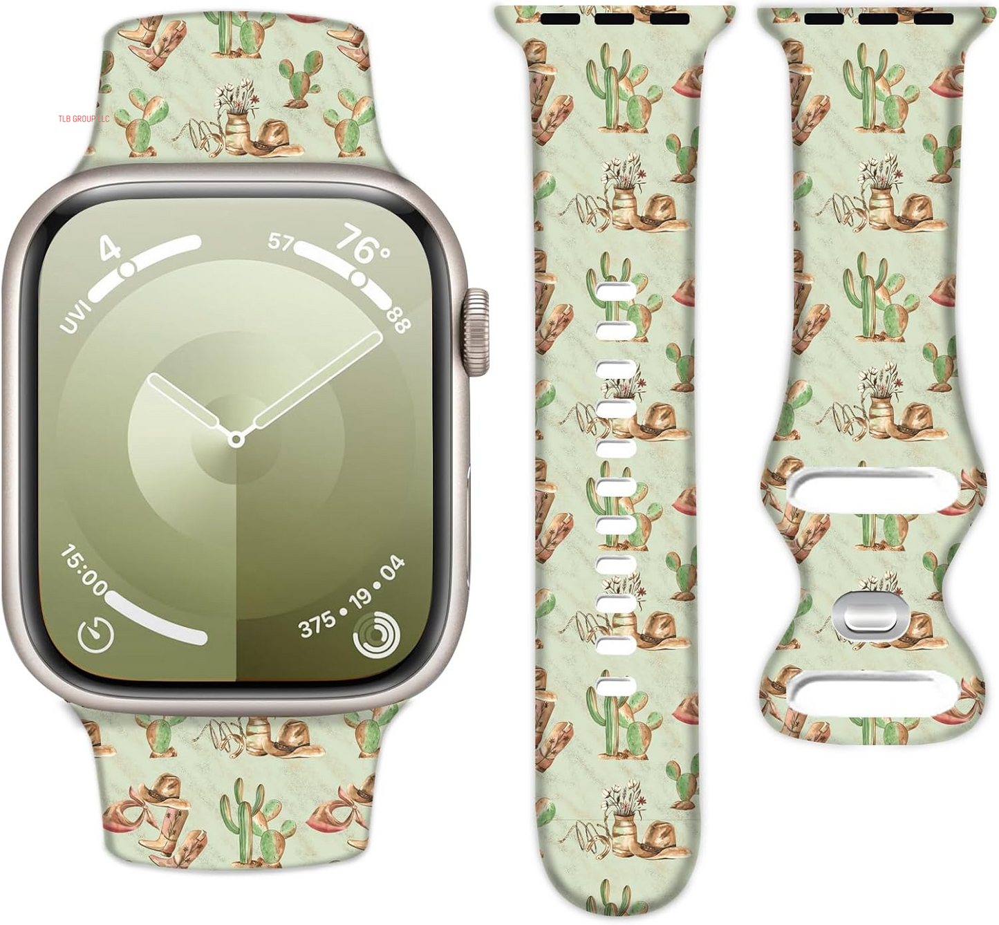 Silicone Watch Band Compatible with Apple Watch 38Mm 40Mm 41Mm, Soft Adjustable Waterproof Strap for Women and Men,Cute Fadeless Pattern for Iwatch Series 10 9 8 7 6 5 4 3 2 1 SE Ultra 2/1
