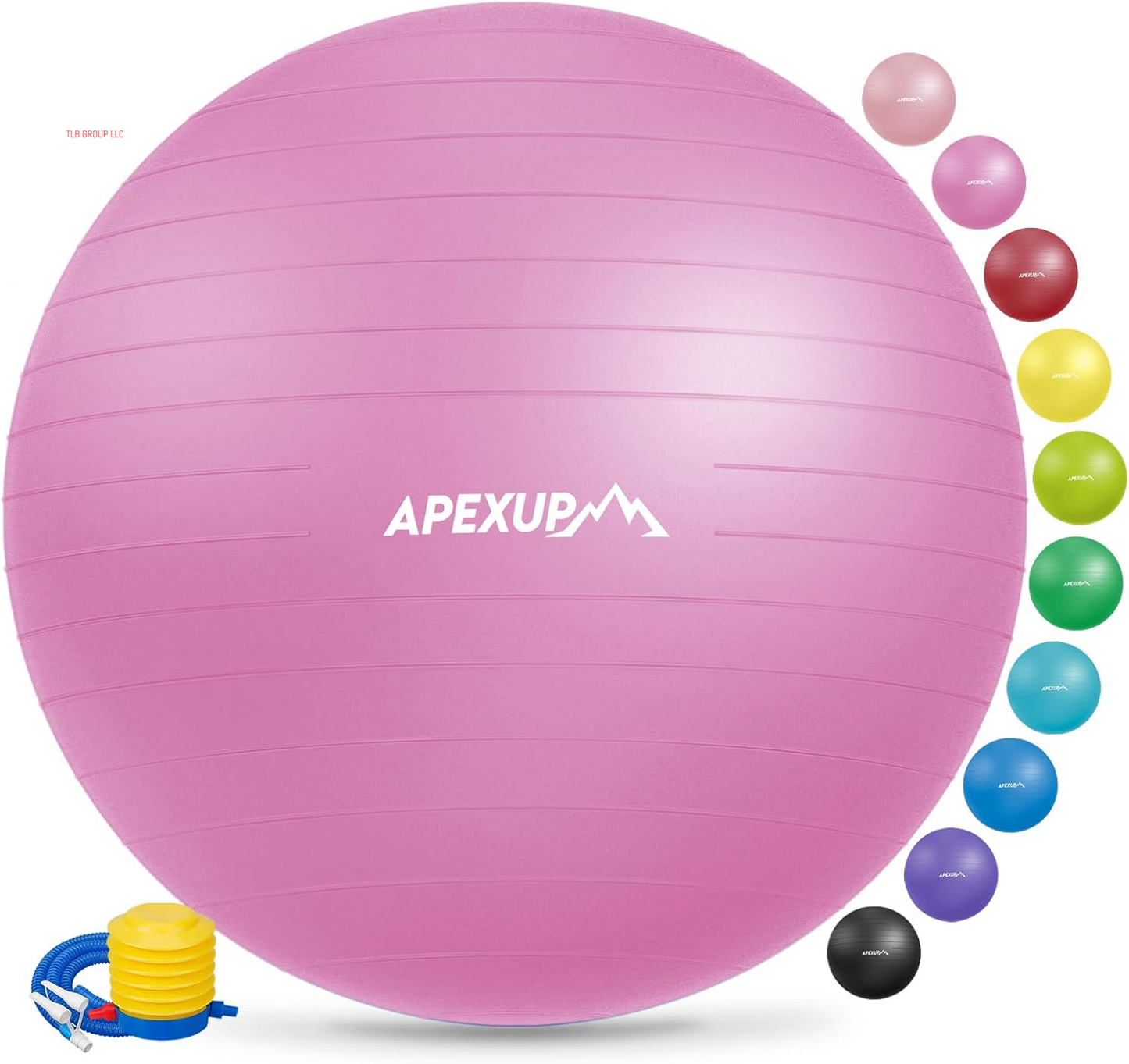 Yoga & Pilates Ball - anti Slip Heavy Duty Gym Ball for Fitness, Balance & Core Workout