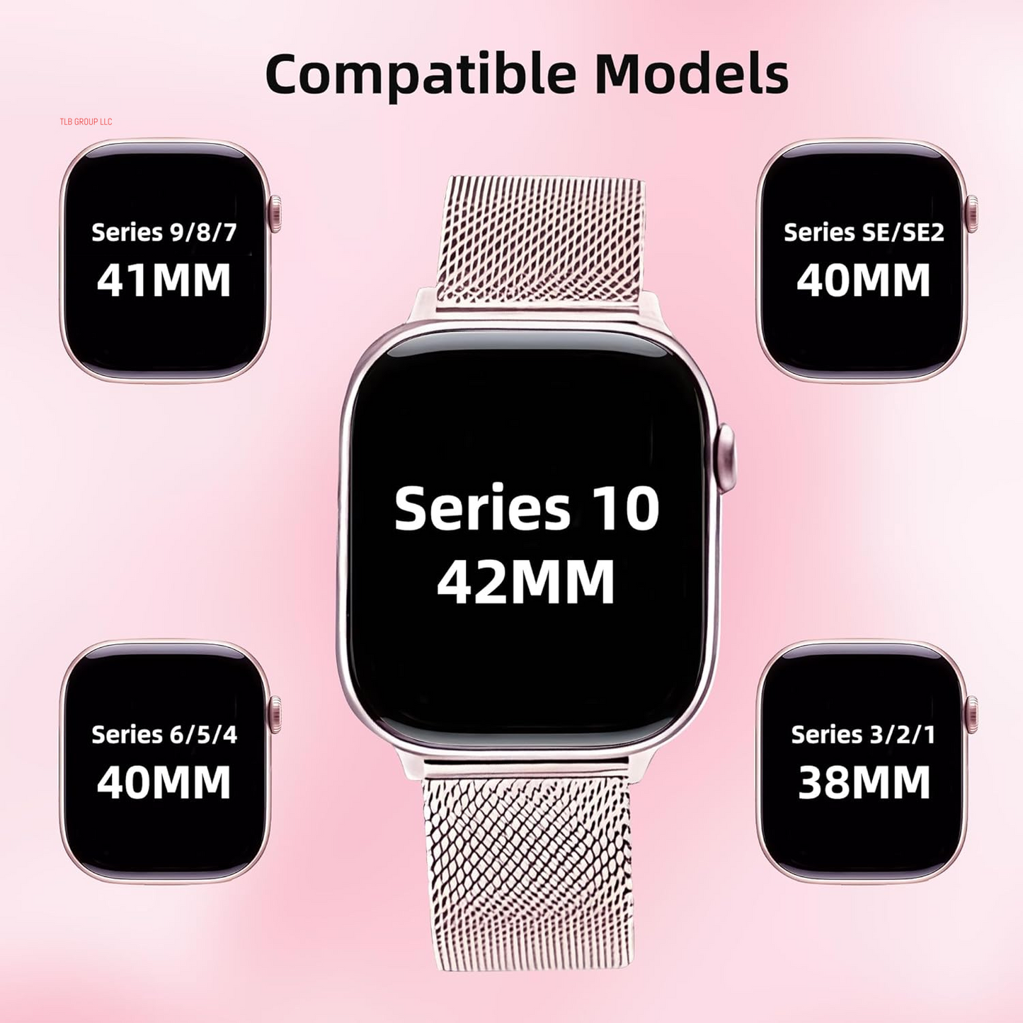 3 Pack Bands for Apple Watch Series 10 42Mm,Metal Straps for Iwatch 9 8 7 6 5 4 3 2 1 38Mm 40Mm 41Mm