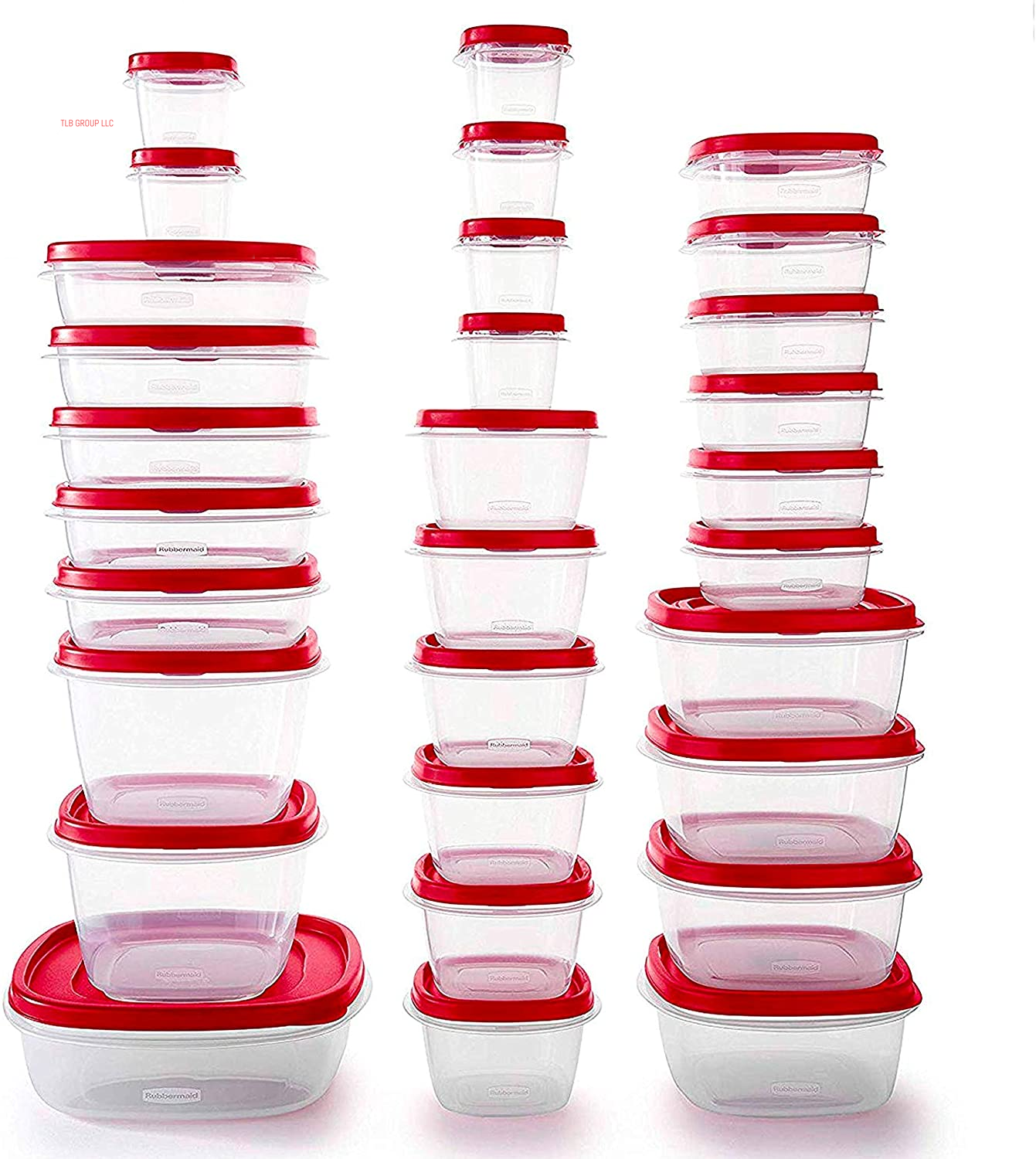 60-Piece Food Storage Containers with Lids, Microwave and Dishwasher Safe, Red Color, Ideal for Meal Prep and Pantry Storage