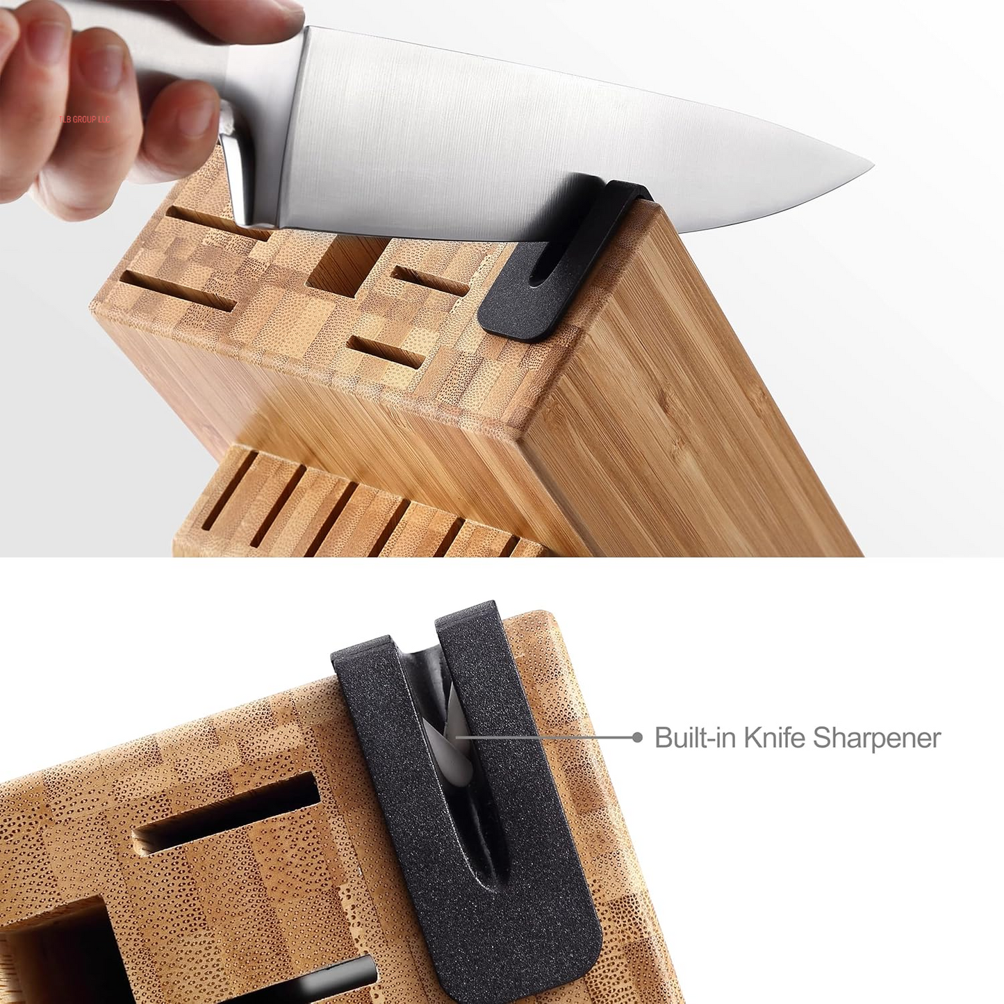 ® Knife Sets,German Stainless Steel Knife Block Sets with Built-In Sharpener