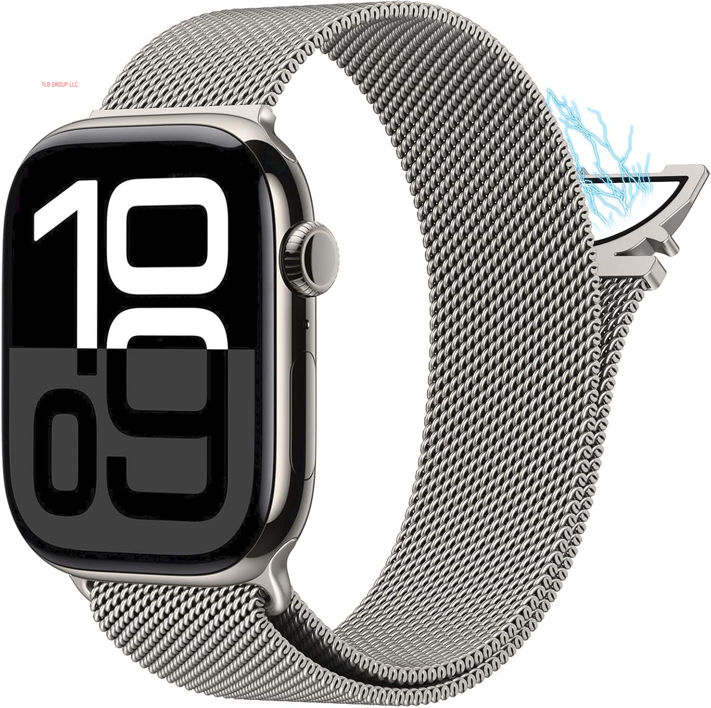 Milanese Mesh Loop Compatible with Apple Watch Band 40Mm 41Mm 38Mm 42Mm Series 10 9 8 7 SE 6 5 4 3 2 1 Men & Women, Stainless Steel Wider Metal Strap with Magnetic Clasp for Iwatch Bands