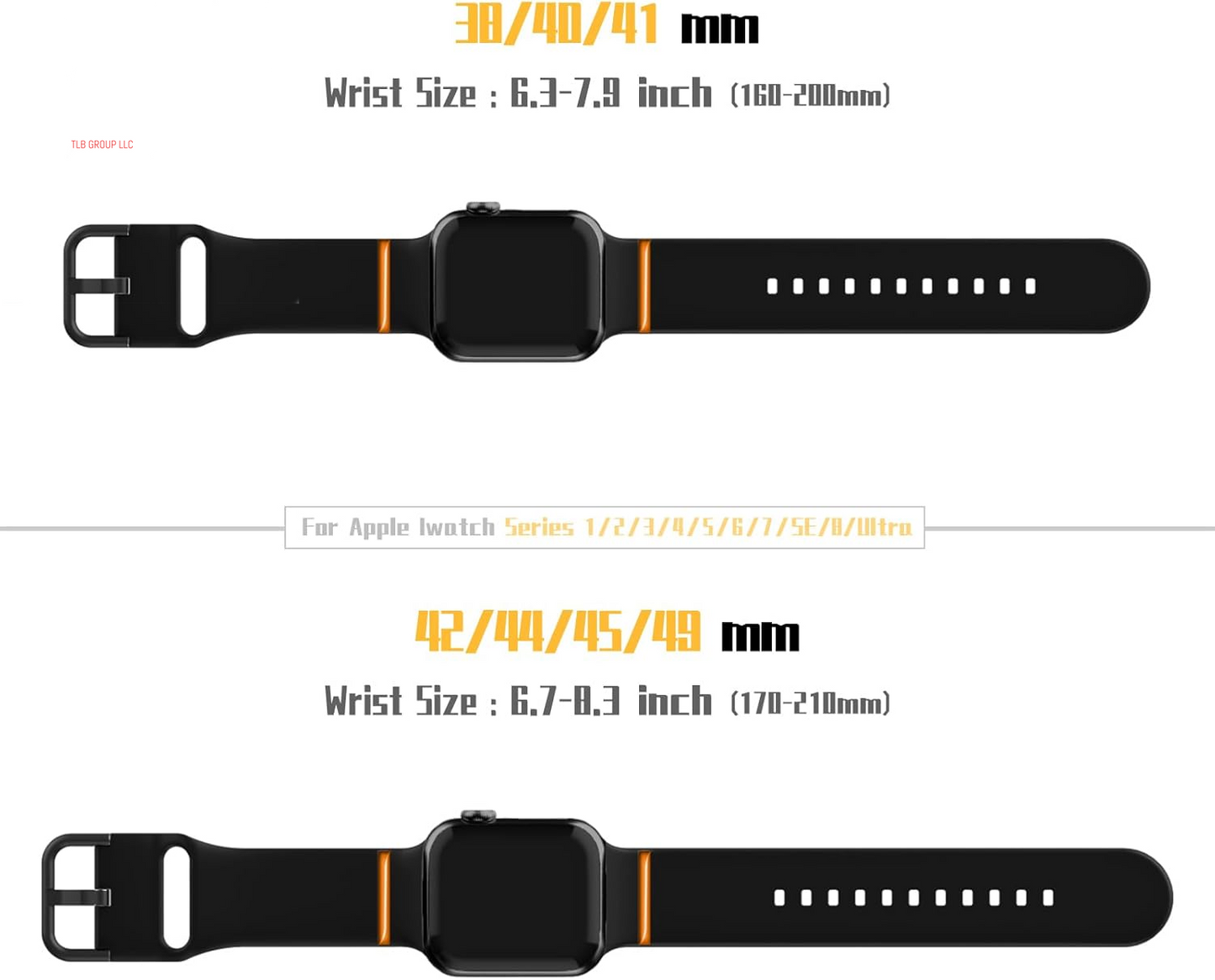 Sport Band Compatible with Apple Watch Bands 49Mm 46Mm 45Mm 44Mm 42Mm 41Mm 40Mm 38Mm, Soft Silicone Wristband Strap with Classic Clasp for Iwatch Series 10 9 Ultra SE 8 7 6 5 4 3 2 1 for Women Men
