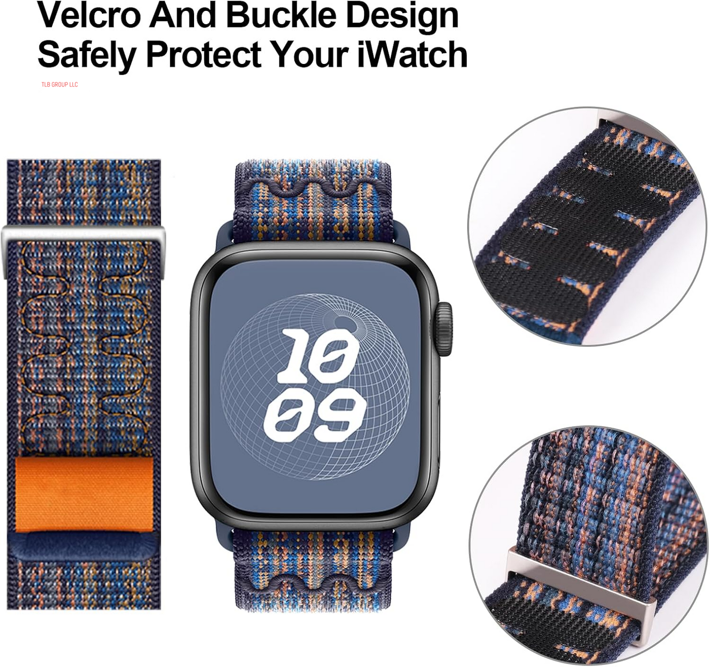 Sport Loop Nylon Band Compatible with Apple Watch Band 38Mm 40Mm 41Mm 42Mm 44Mm 45Mm 49Mm Ultra 2 Iwatch Series 9 8 7 6 SE 5 4 3 2 1 Strap, Fit for Iphone Watch Band Women Men Stretchy