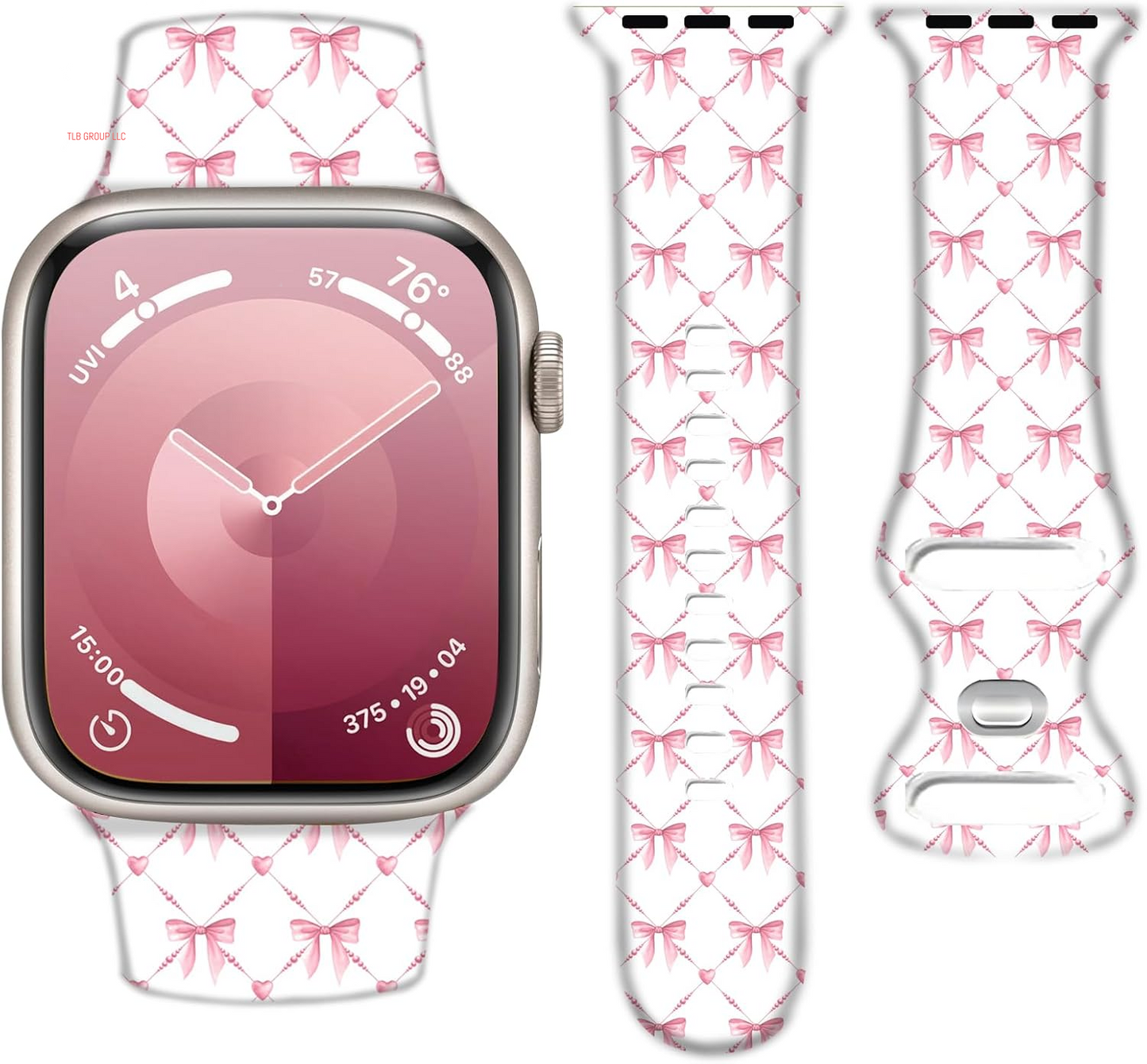 Silicone Watch Band Compatible with Apple Watch 38Mm 40Mm 41Mm, Soft Adjustable Waterproof Strap for Women and Men,Cute Fadeless Pattern for Iwatch Series 10 9 8 7 6 5 4 3 2 1 SE Ultra 2/1