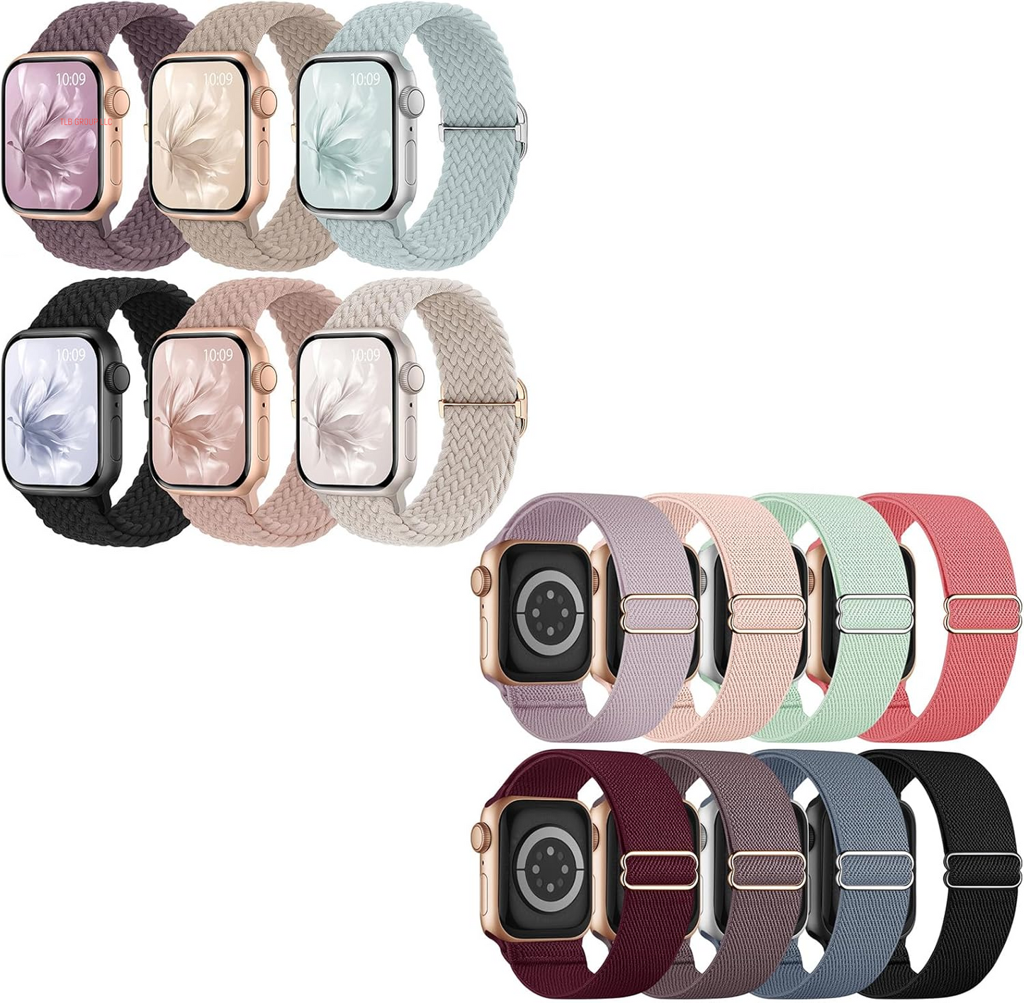 14 Pack Braided Stretchy Solo Loop Compatible with Apple Watch Band 38Mm 40Mm 41Mm 42Mm 44Mm 45Mm 46Mm 49Mm Women Men