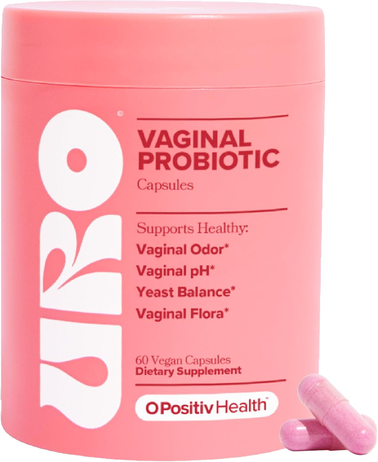 URO Vaginal Probiotics for Women Ph Balance with Prebiotics & Lactobacillus Probiotic Blend - Vaginal Health Supplement - Promote Healthy Vaginal Odor & Vaginal Flora, 60 Count (Pack of 1)