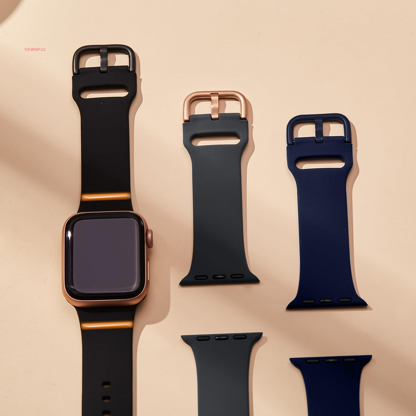Sport Band Compatible with Apple Watch Bands 49Mm 46Mm 45Mm 44Mm 42Mm 41Mm 40Mm 38Mm, Soft Silicone Wristband Strap with Classic Clasp for Iwatch Series 10 9 Ultra SE 8 7 6 5 4 3 2 1 for Women Men