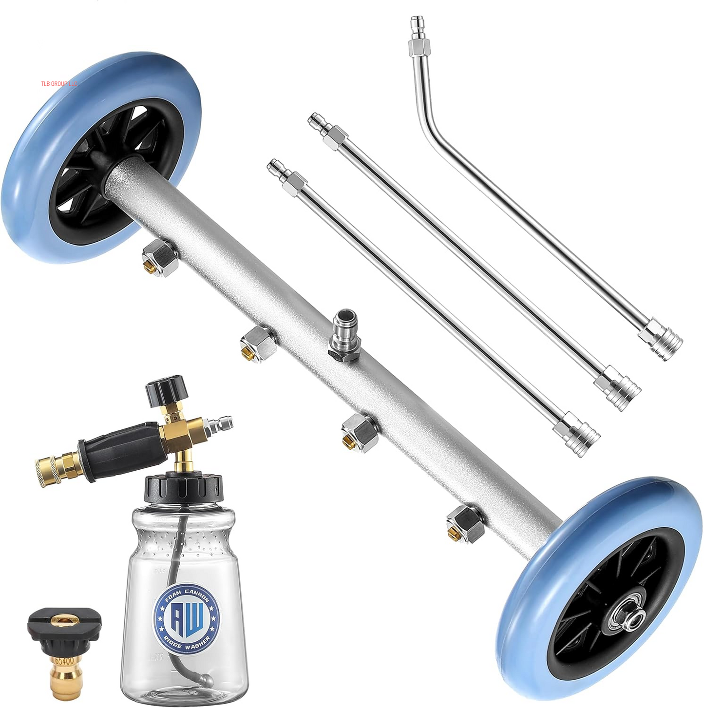 Pressure Washer Undercarriage Cleaner, 16 Inch Undercarriage Washer, Pressure Washer under Car Cleaner with Straight Extension Wand, 4000 PSI