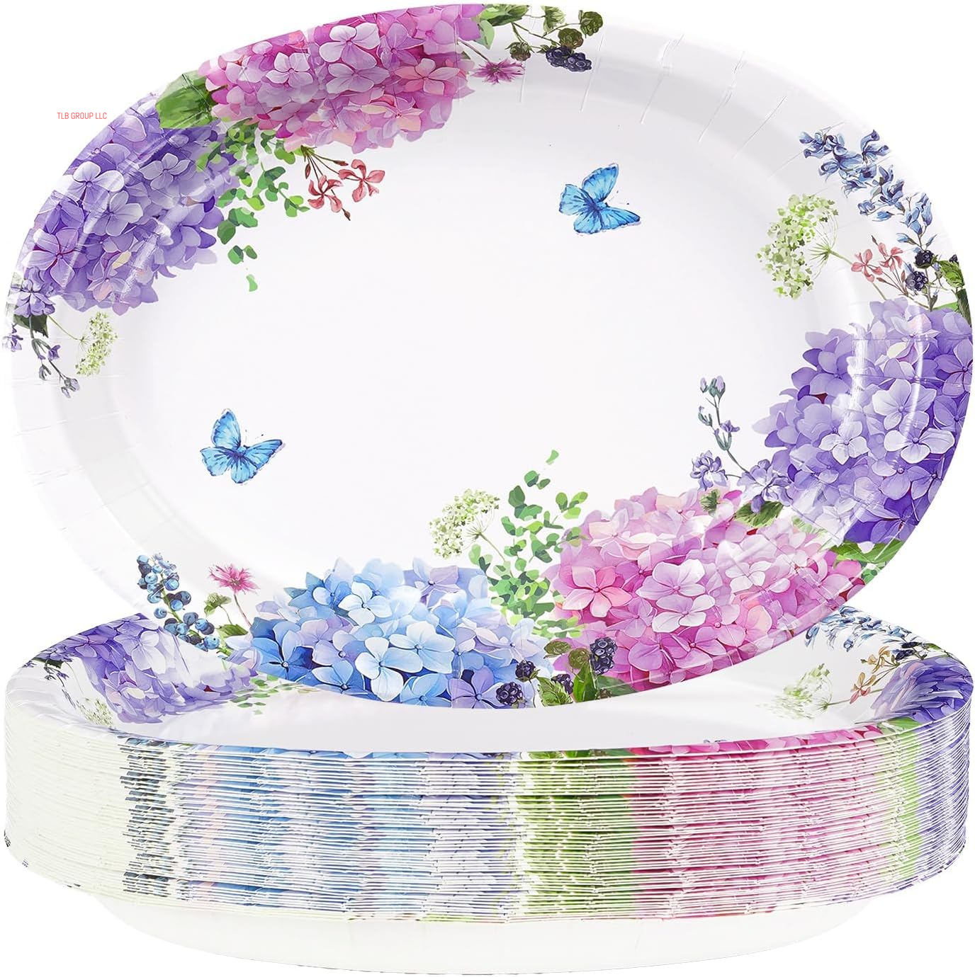 50Pcs Easter Oval Paper Plates 10" X 12" Large Disposable Heavy Duty Color Easter Buffalo Plaid Checkered Paper Platters Spring Rainbow Dessert Plates for Holiday Dinner Birthday Party Supplies