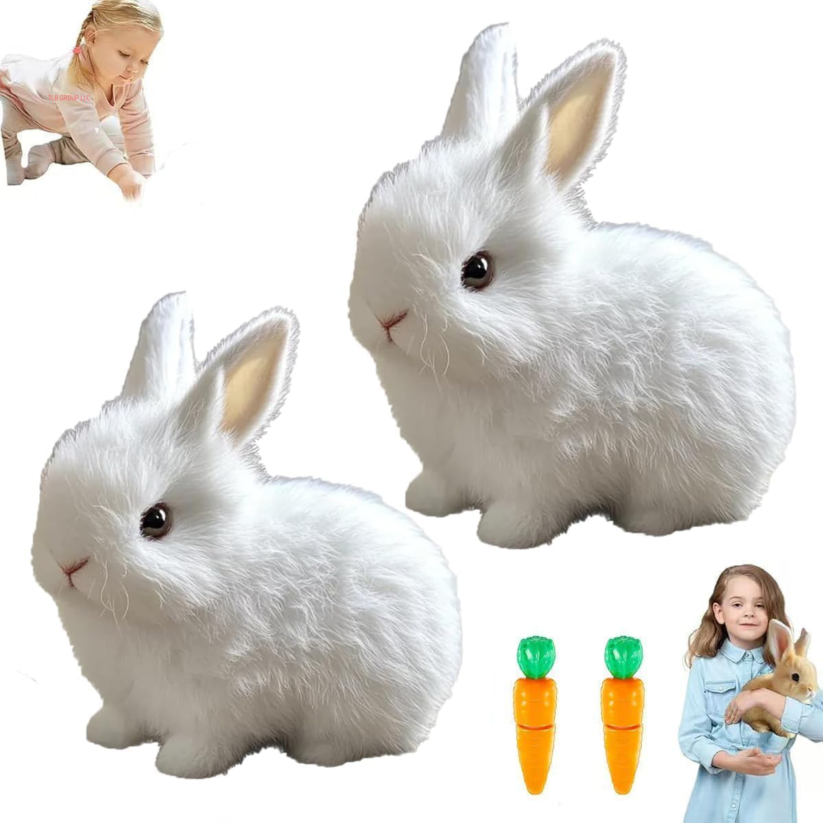 2025 New Bunny - Easter My Realistic Bunny Toy, Interactive Bunny Realistic Bunny - Jumping, Twitching, and Shaking Ears,Realistic Bunny Toys (Brown)