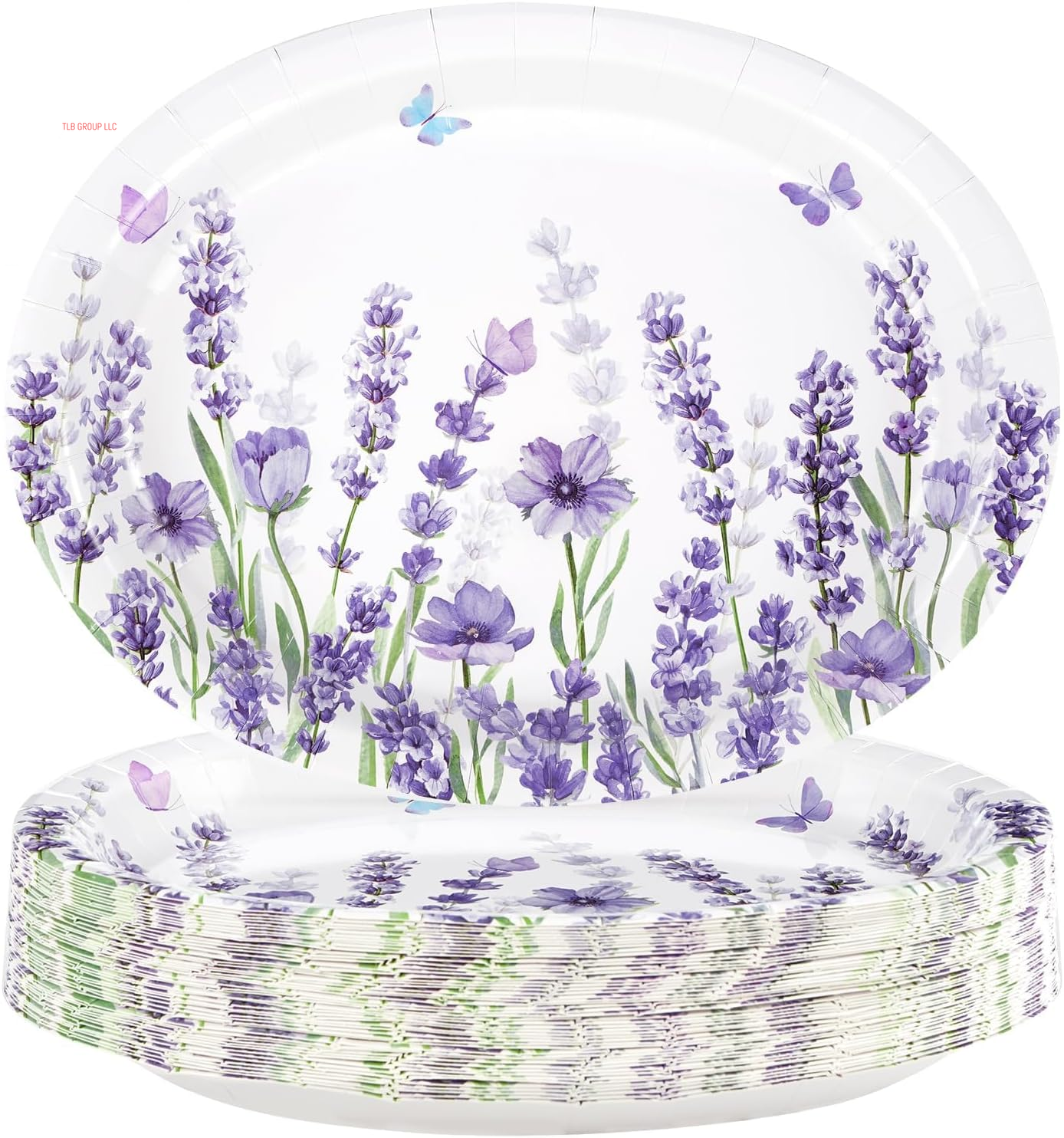 50Pcs Easter Oval Paper Plates 10" X 12" Large Disposable Heavy Duty Color Easter Buffalo Plaid Checkered Paper Platters Spring Rainbow Dessert Plates for Holiday Dinner Birthday Party Supplies