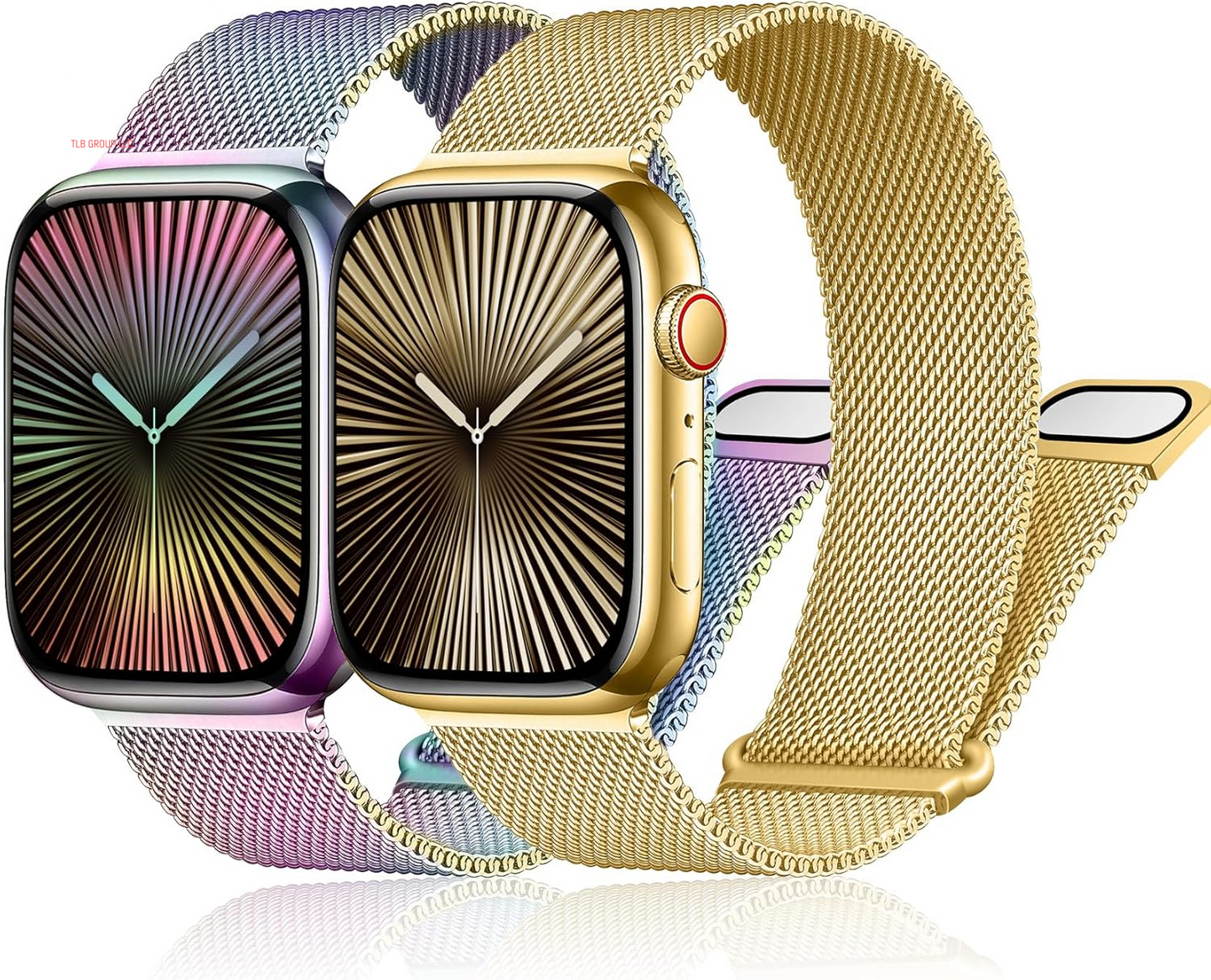 Magnetic Milanese Loop for Apple Watch Band 42Mm 46Mm 40Mm 41Mm 38Mm 44Mm 45Mm 49Mm Women Men,Magnet Stainless Steel Mesh Metal Strap for Iwatch Ultra/2 Series 10 9 8 7 6 5 4,Se/2Nd Generation