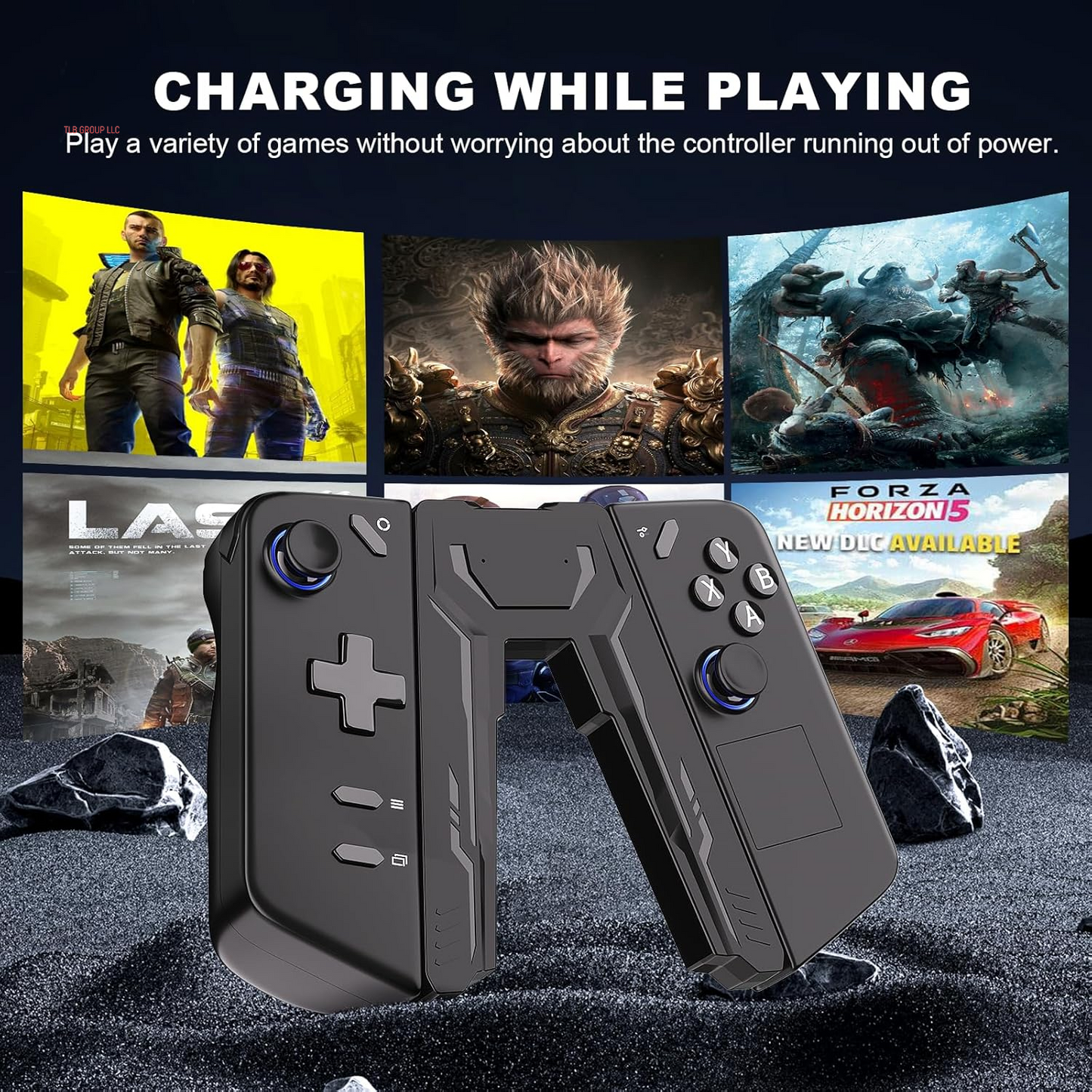 Charging Grip for Legion Go Controller, Portable Legion Go Controller Charger with Indicators, Play While Charging