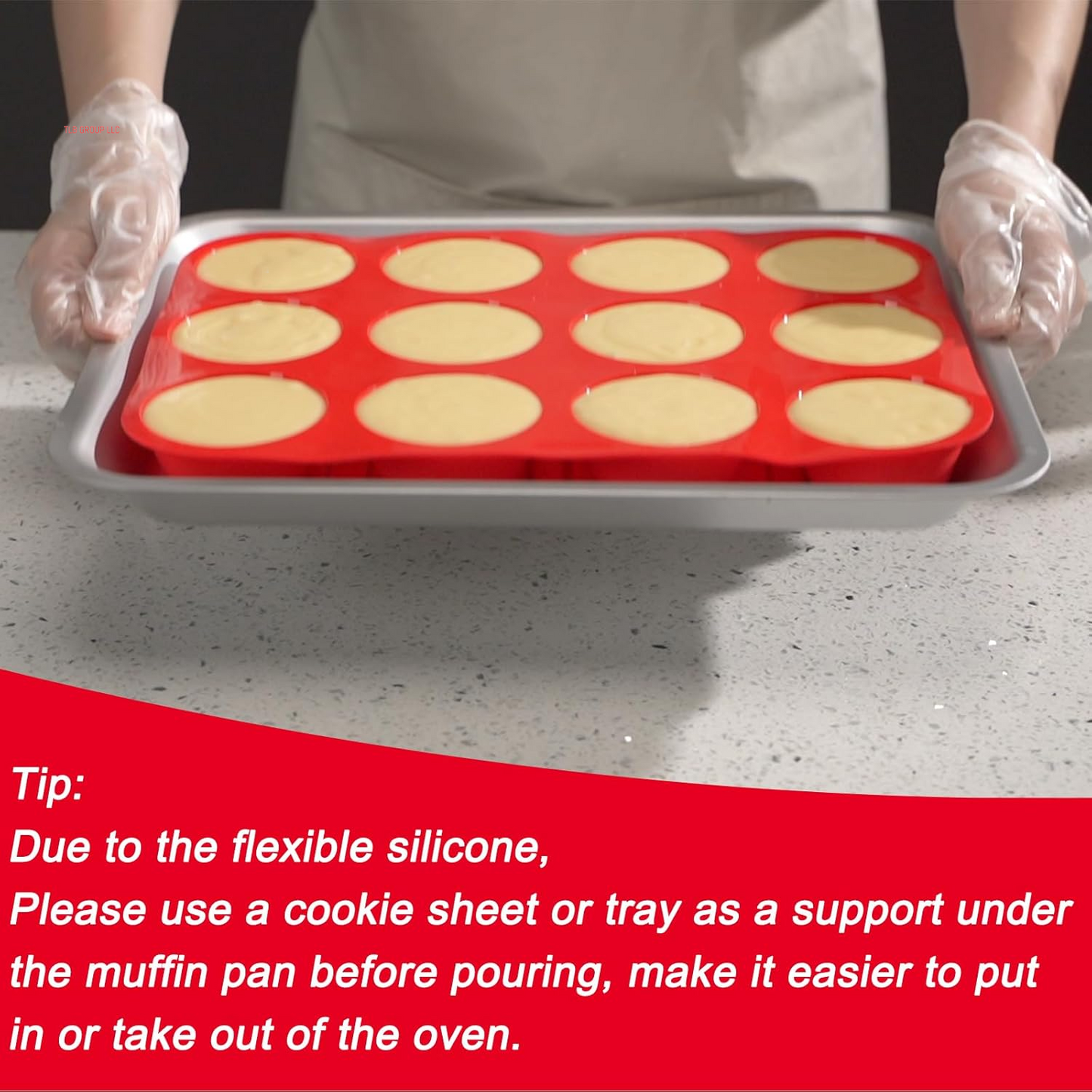 2 Pack Silicone Muffin Pan & Cupcake Pans for Baking - 12 Cup Regular Size BPA Free Egg Bites Molds