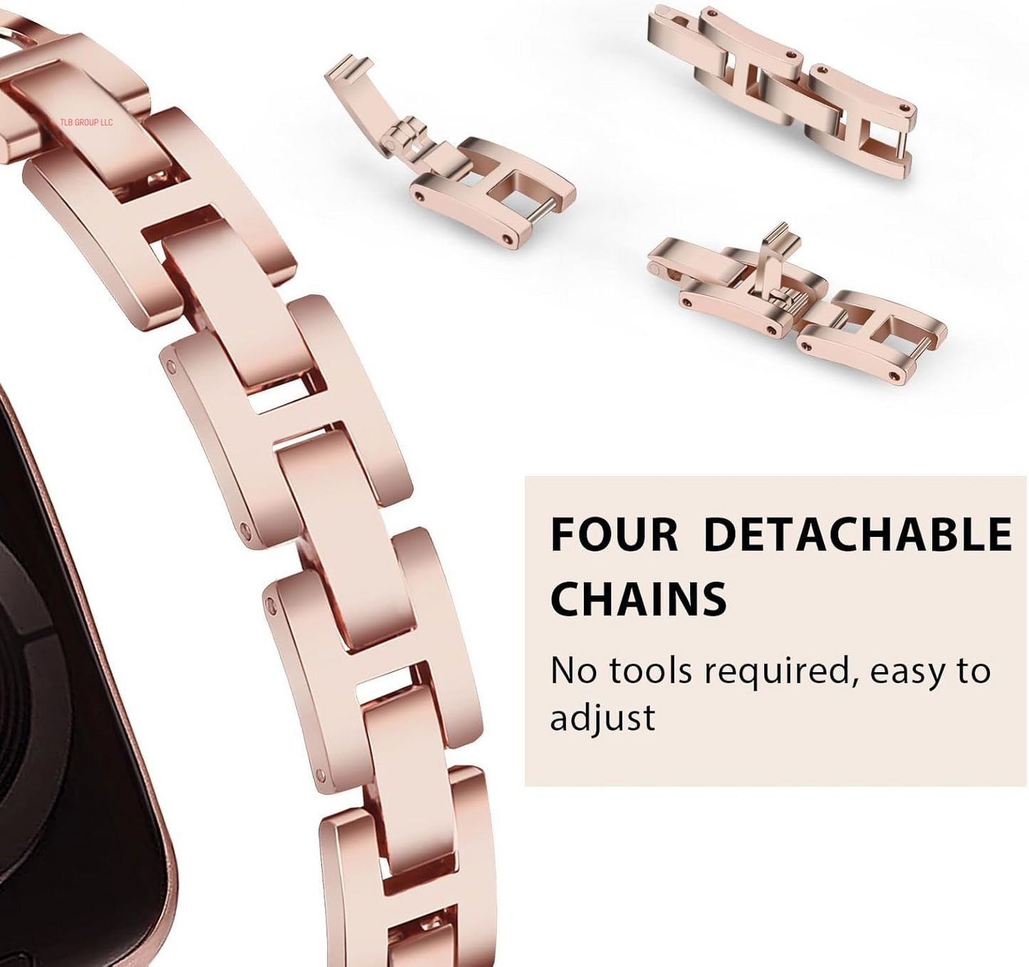 Chain Bracelet Compatible for Apple Watch Band, Women Fashion Slim Jewelry Dressy Iwatch Bands 38Mm 40Mm 41Mm 42Mm 44Mm 45Mm 46Mm 49Mm Series 10 9 8 7 SE 6 5 4 3 Series 2 1