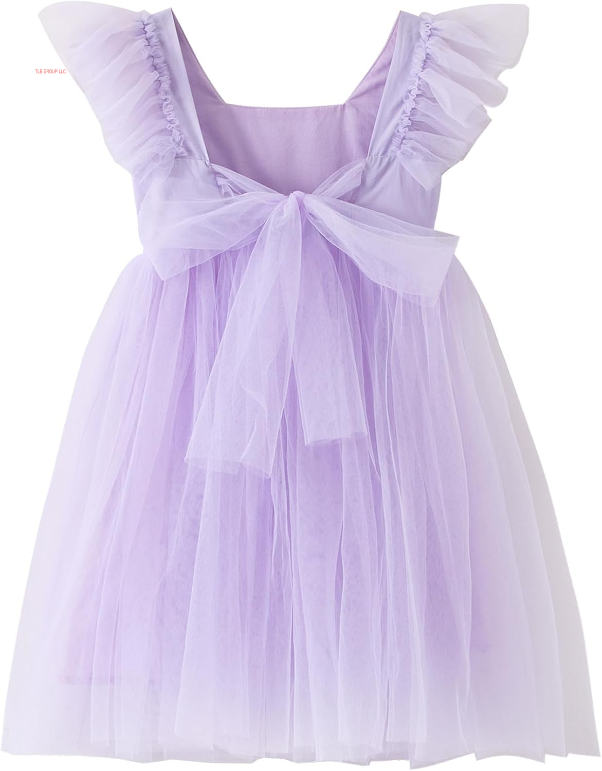 Toddler Girls Vintage Party Dress Ruffled Sleeve A-Line Tulle Flower Girl Dresses for Wedding,Birthday