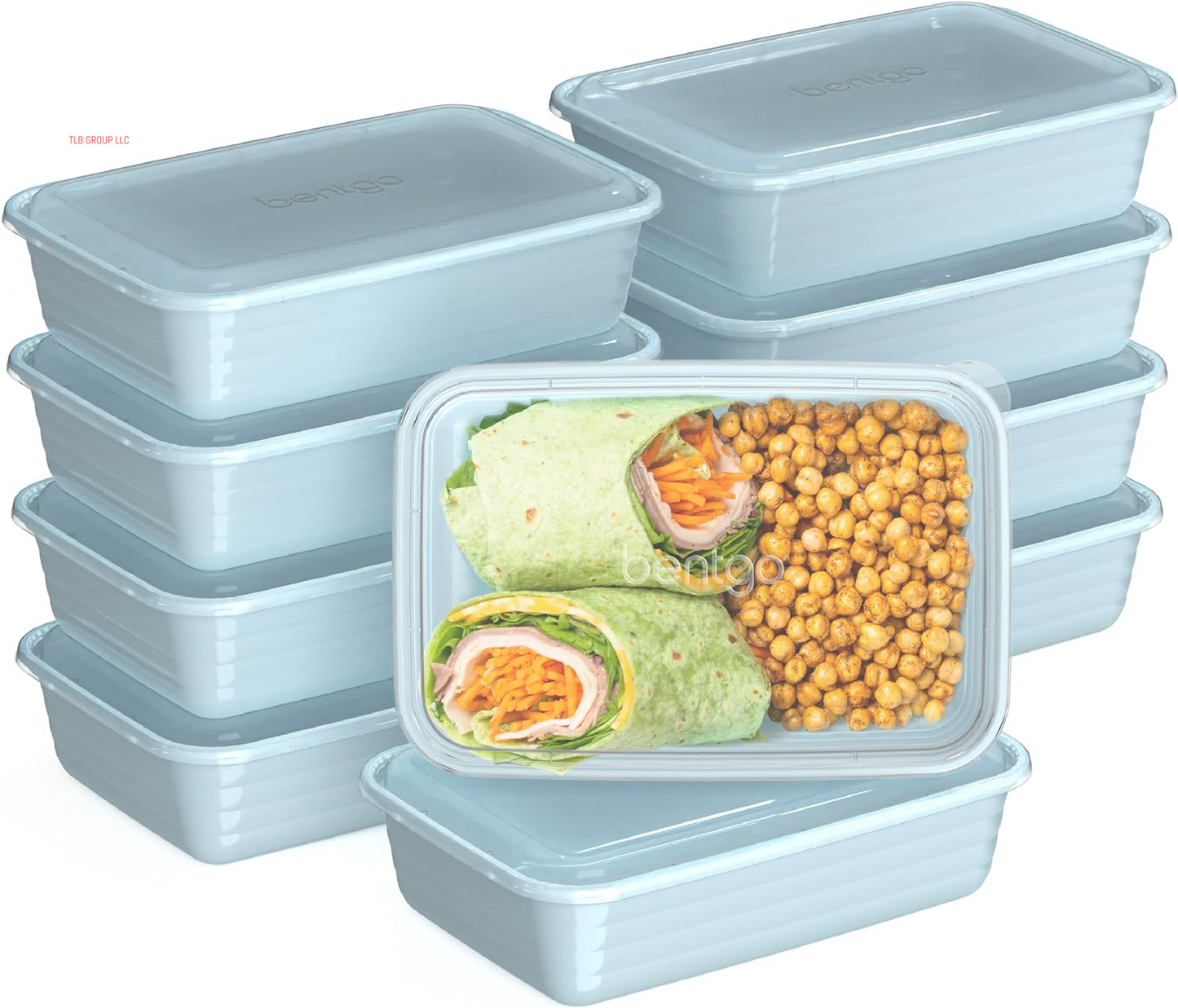 20-Piece Lightweight, Durable, Reusable Bpa-Free 1-Compartment Containers - Microwave, Freezer, Dishwasher Safe - Mint