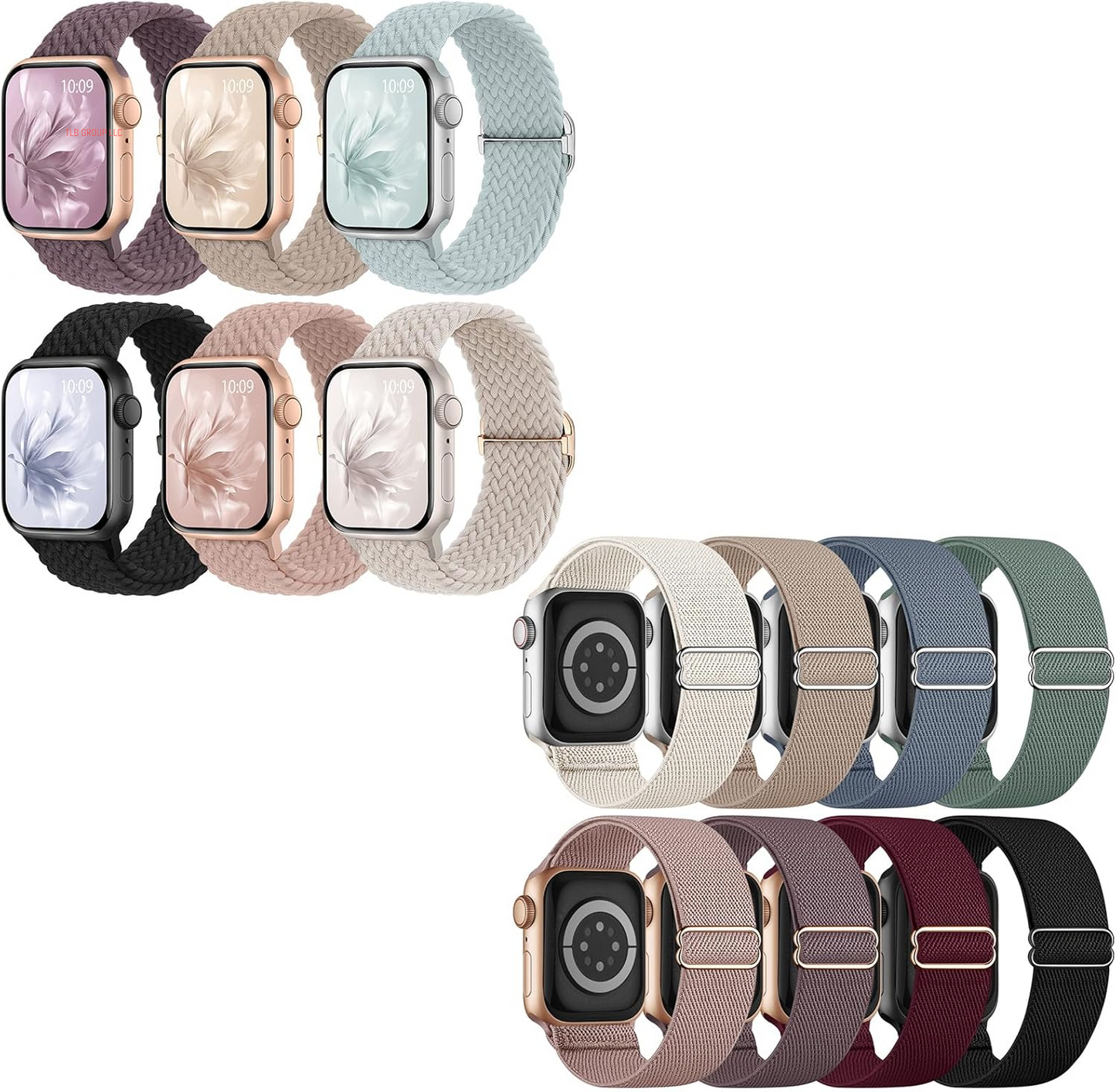 14 Pack Braided Stretchy Solo Loop Compatible with Apple Watch Band 38Mm 40Mm 41Mm 42Mm 44Mm 45Mm 46Mm 49Mm Women Men