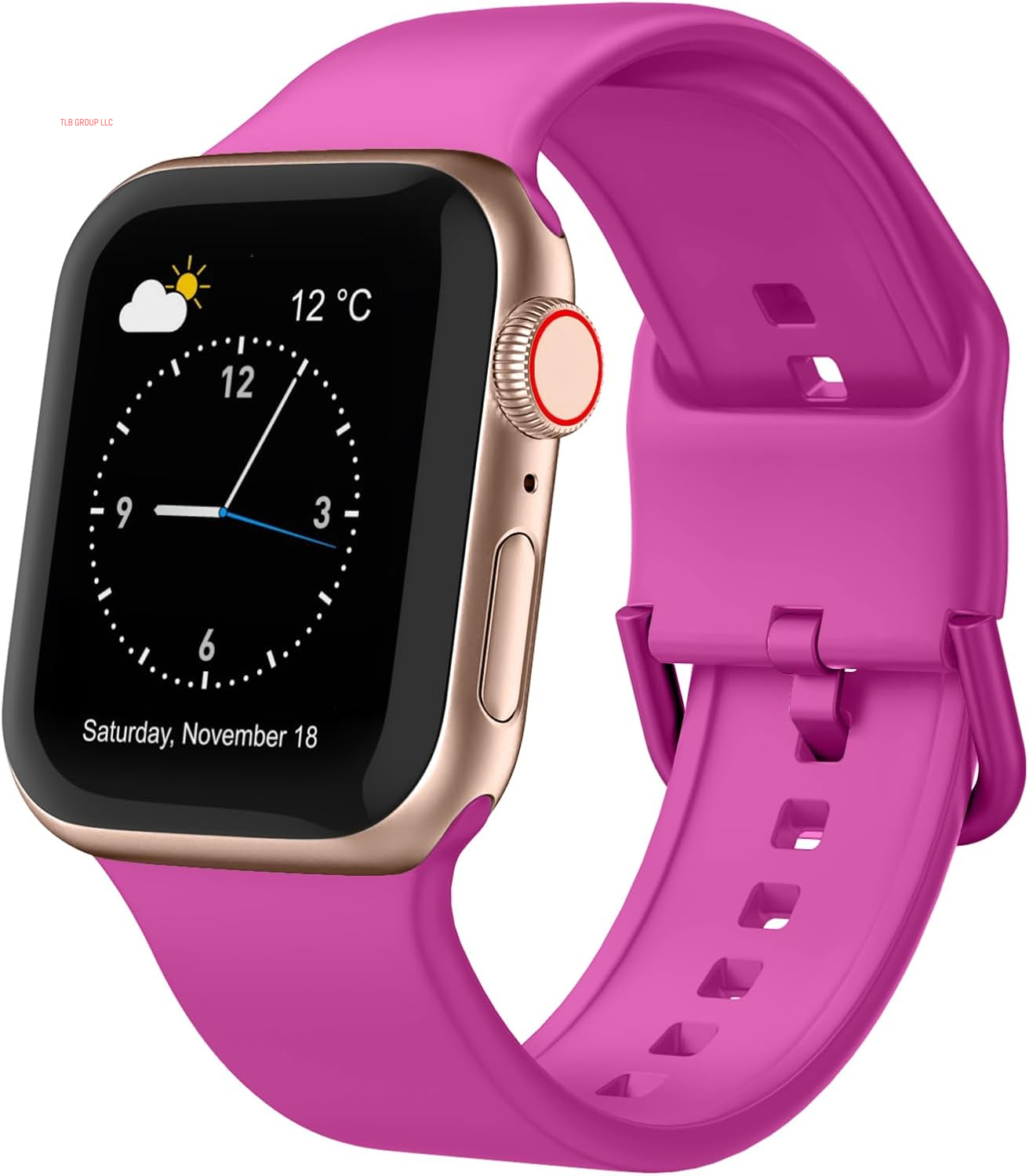 Sport Band Compatible with Apple Watch Bands 49Mm 46Mm 45Mm 44Mm 42Mm 41Mm 40Mm 38Mm, Soft Silicone Wristband Strap with Classic Clasp for Iwatch Series 10 9 Ultra SE 8 7 6 5 4 3 2 1 for Women Men
