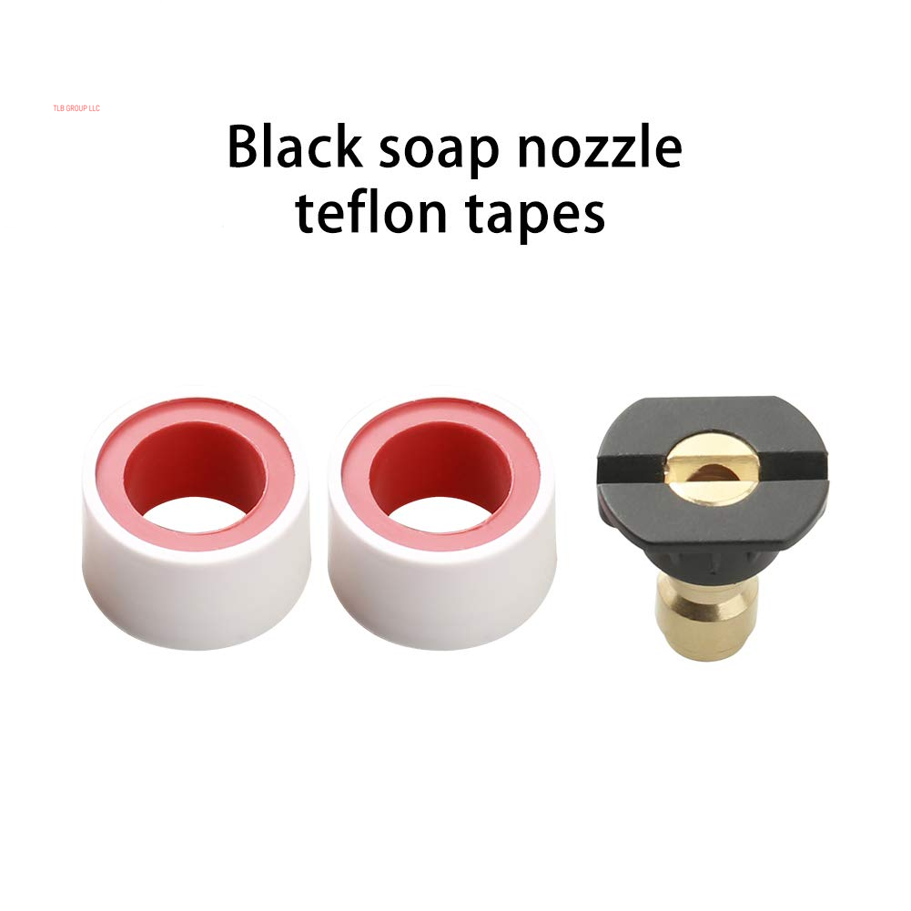 Chemical Injector Kit for High Pressure Washer, 4000 PSI Adjustable Soap Dispenser with a 1/4 Inch Black Soap Nozzle and Teflon Tape, 16 Ft Siphon Hose, 3/8 Inch Quick Connect